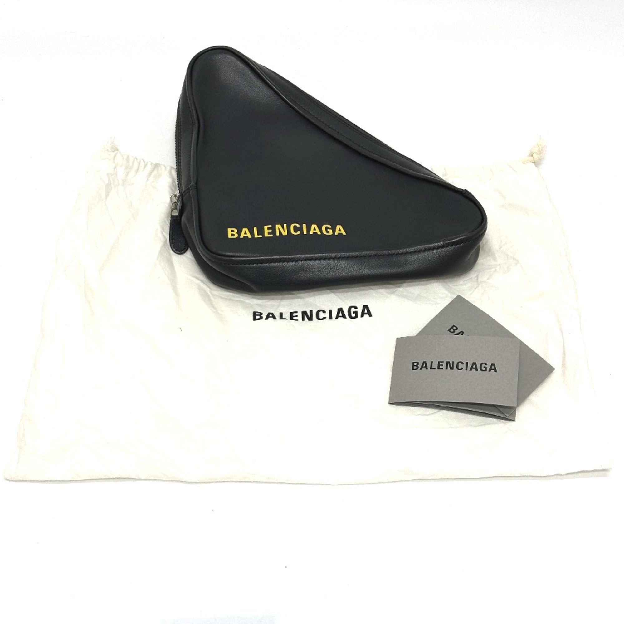 Balenciaga Black Leather Pouch