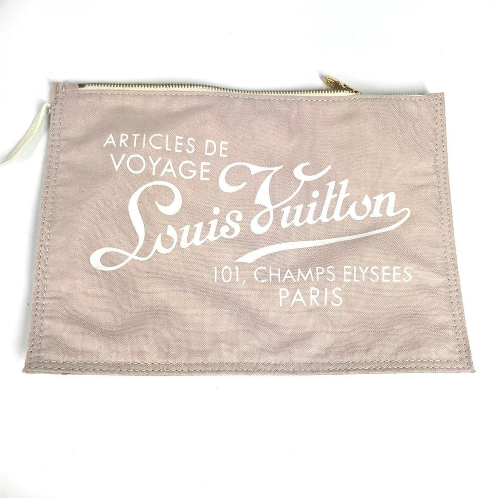 Louis Vuitton Beige White Canvas Leather Shoulder Bag Tote Bag