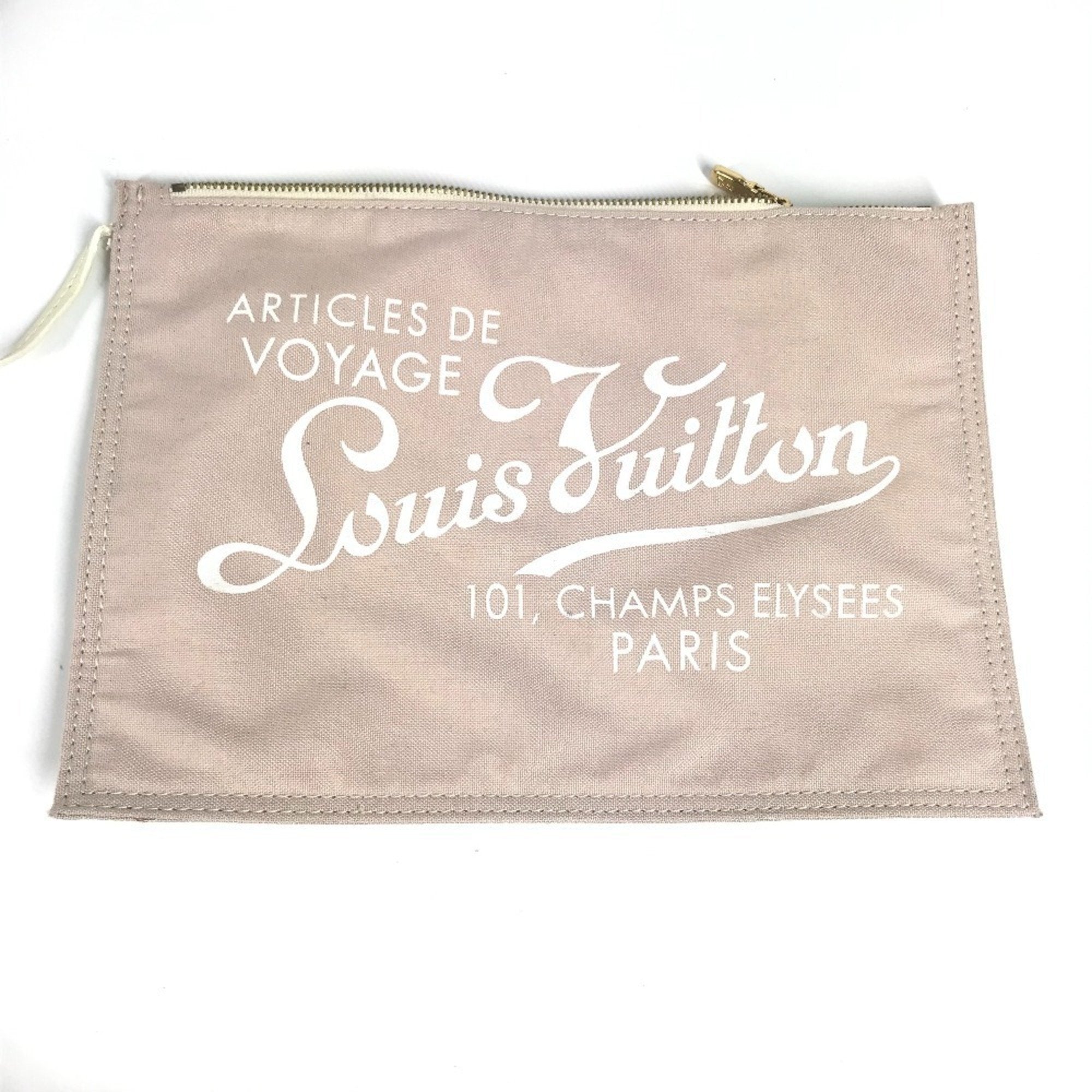 Louis Vuitton Beige White Canvas Leather Shoulder Bag Tote Bag