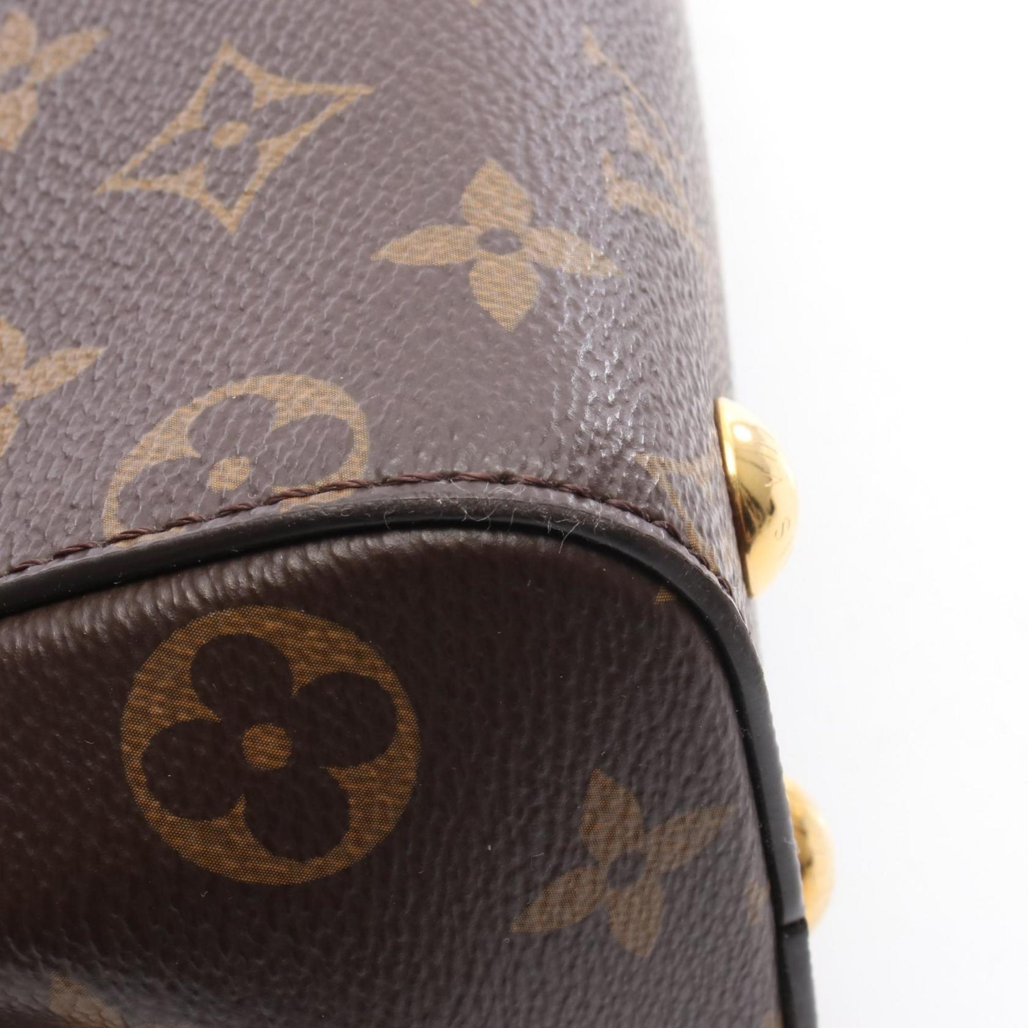 Louis Vuitton Brown Pvc Leather Handbag