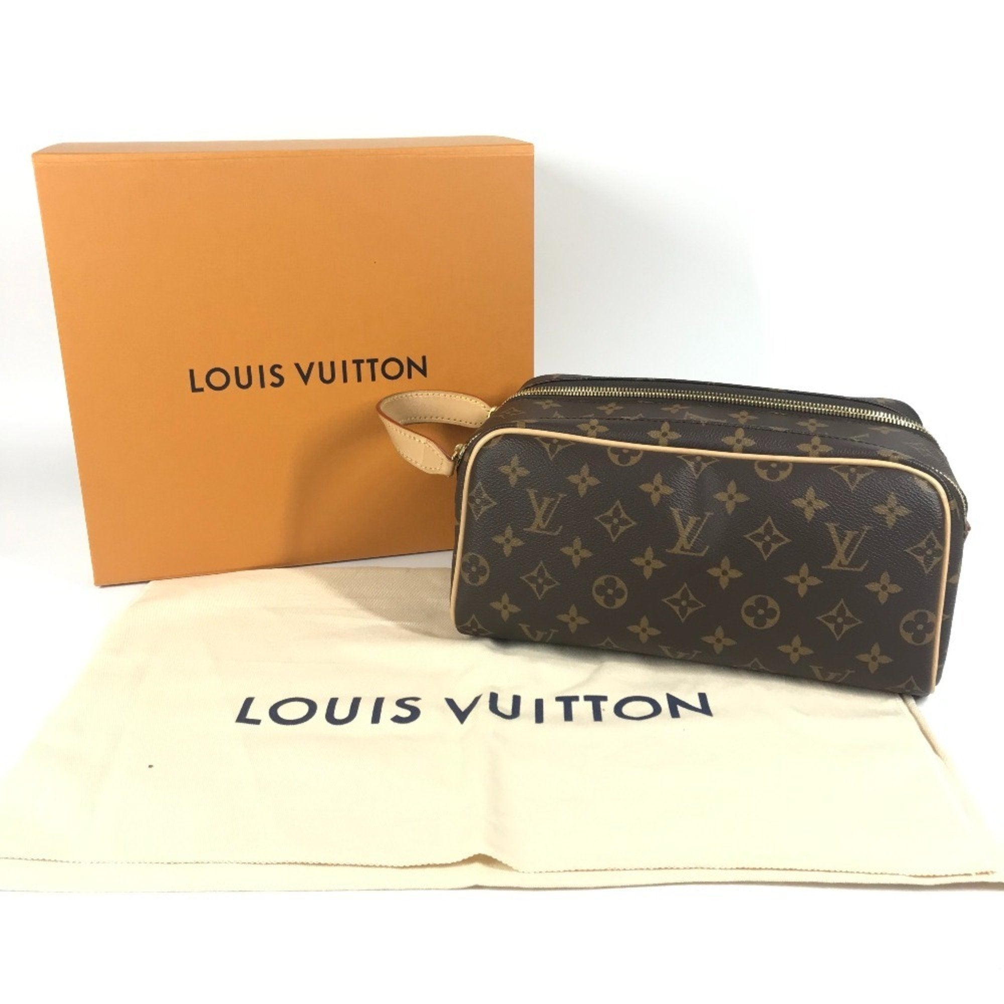 Louis Vuitton Brown Monogram Canvas Clutch Bag Pouch