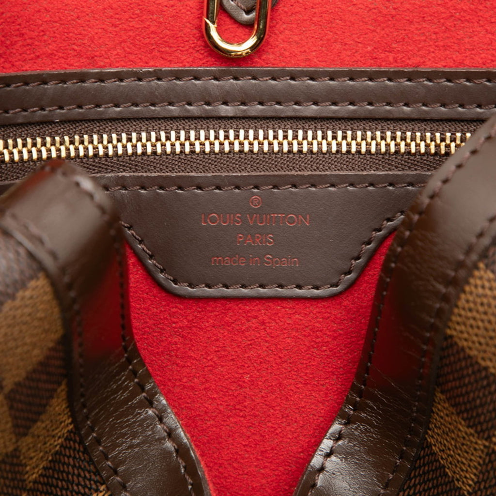 Louis Vuitton Brown Pvc Leather Handbag Tote Bag
