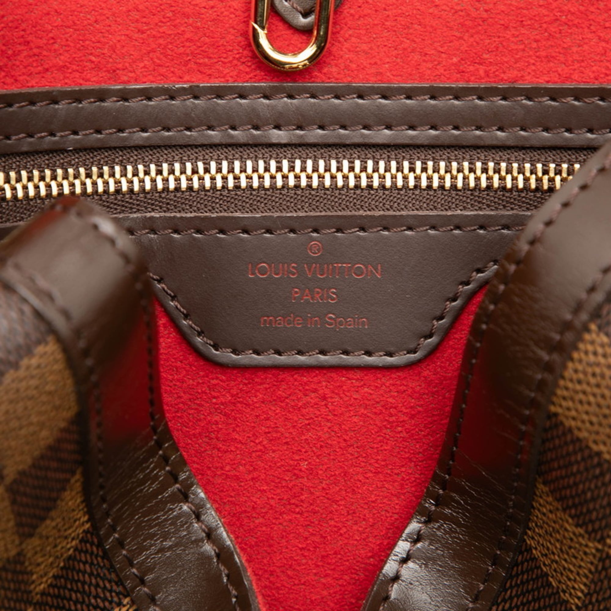 Louis Vuitton Brown Pvc Leather Handbag Tote Bag