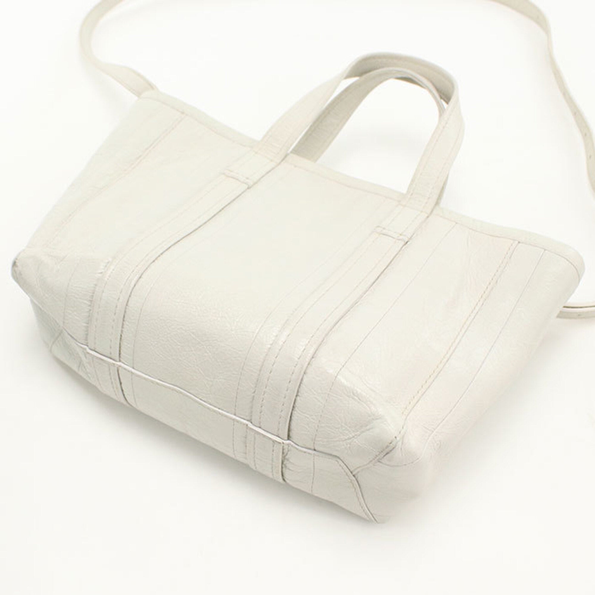Balenciaga White Leather Tote
