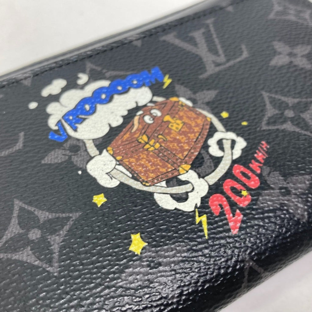 Louis Vuitton Monogram Eclipse Black Blue Monogram Eclipse Long Wallet