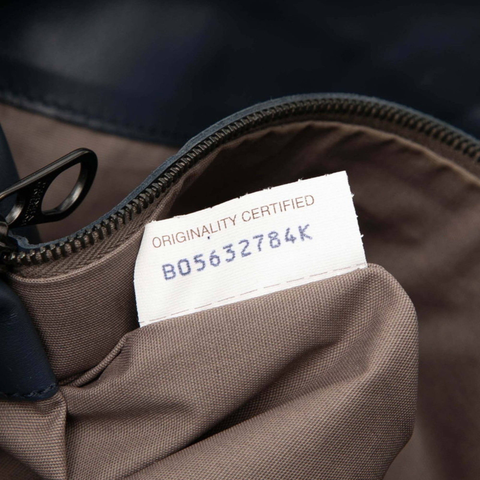 Bottega Veneta Navy Leather Shoulder Bag