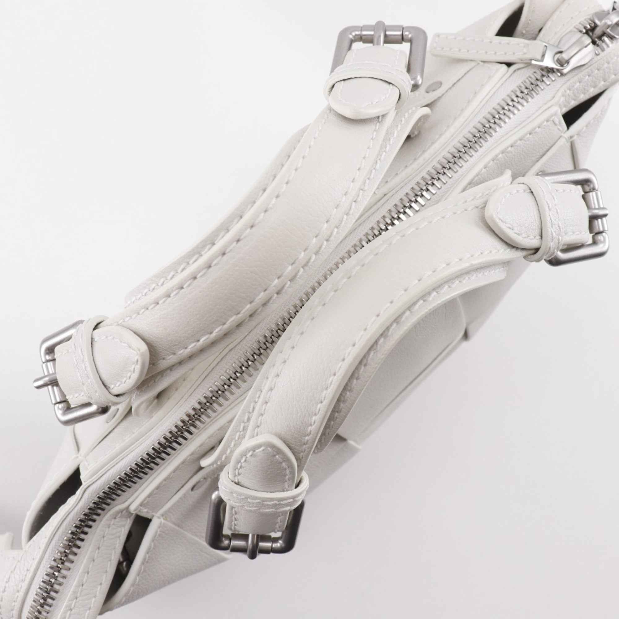 Bottega Veneta White Leather Handbag