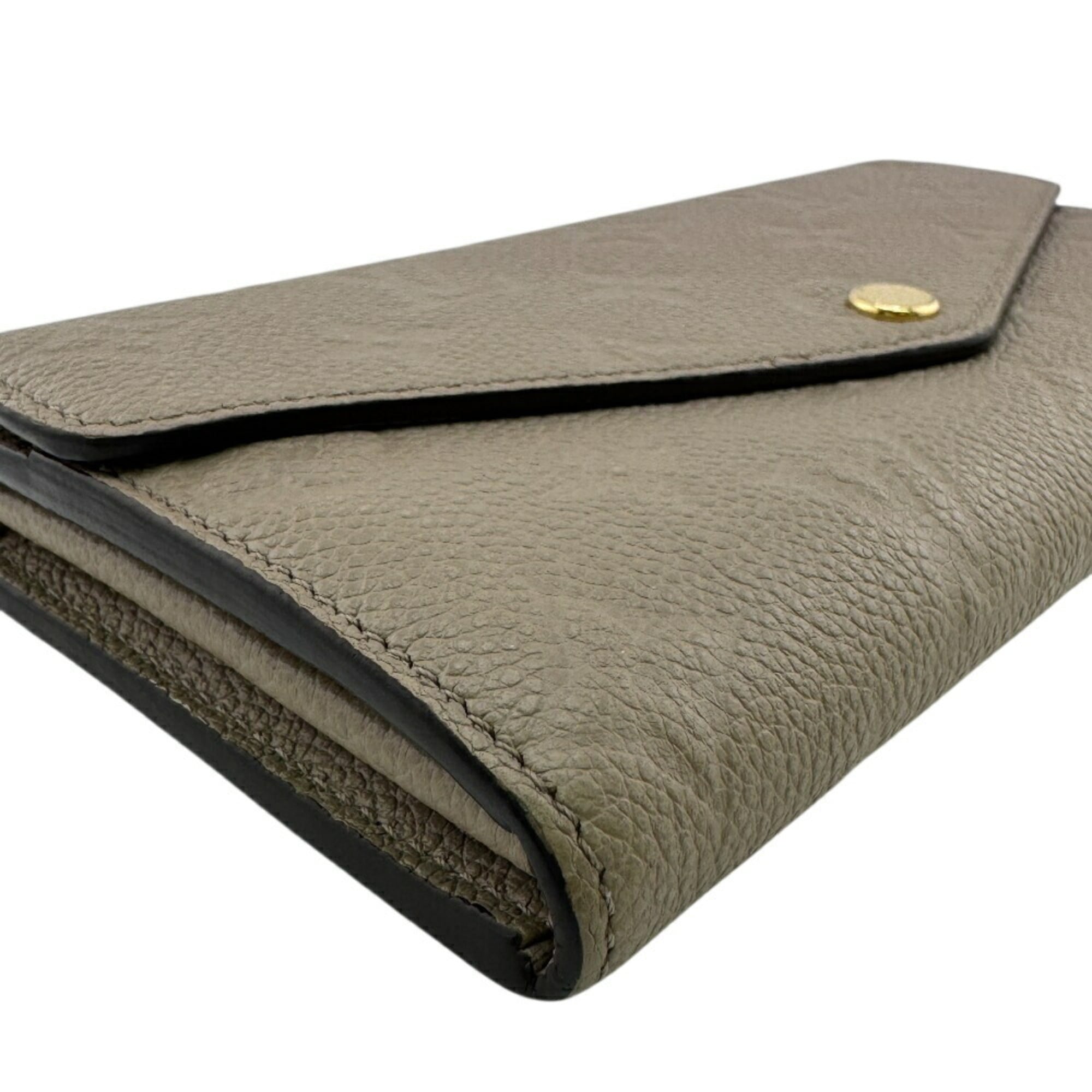 Louis Vuitton Beige Galle Monogram Empreinte Leather Long Wallet