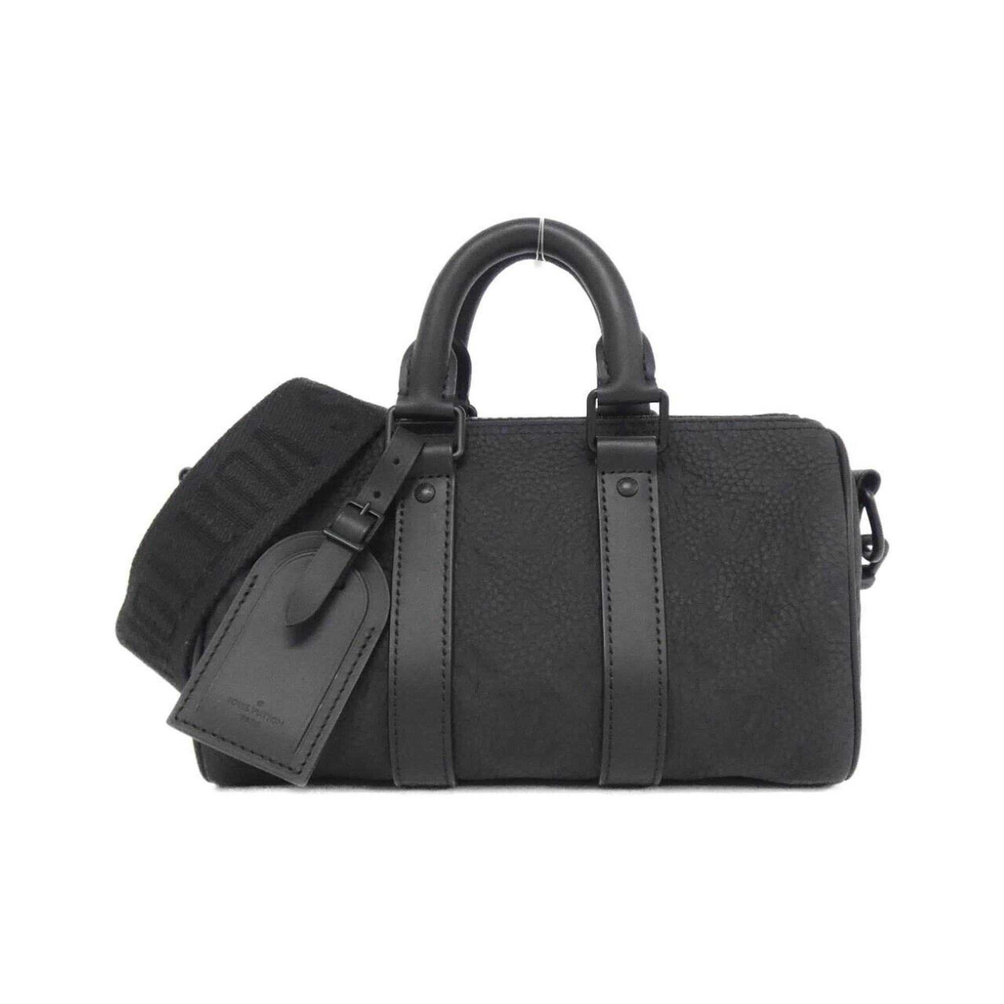 Louis Vuitton Black Leather Boston Bag