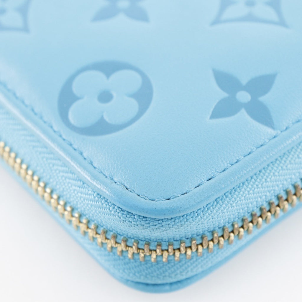 Louis Vuitton Blue Turquoise Leather Long Wallet