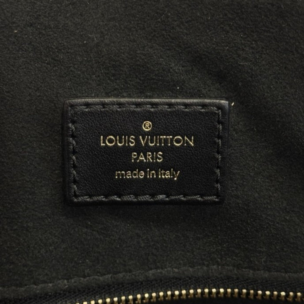 Louis Vuitton Black Leather Handbag Tote Bag