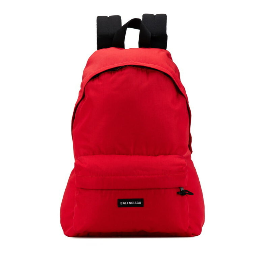 Balenciaga Red Color Nylon Canvas Backpack
