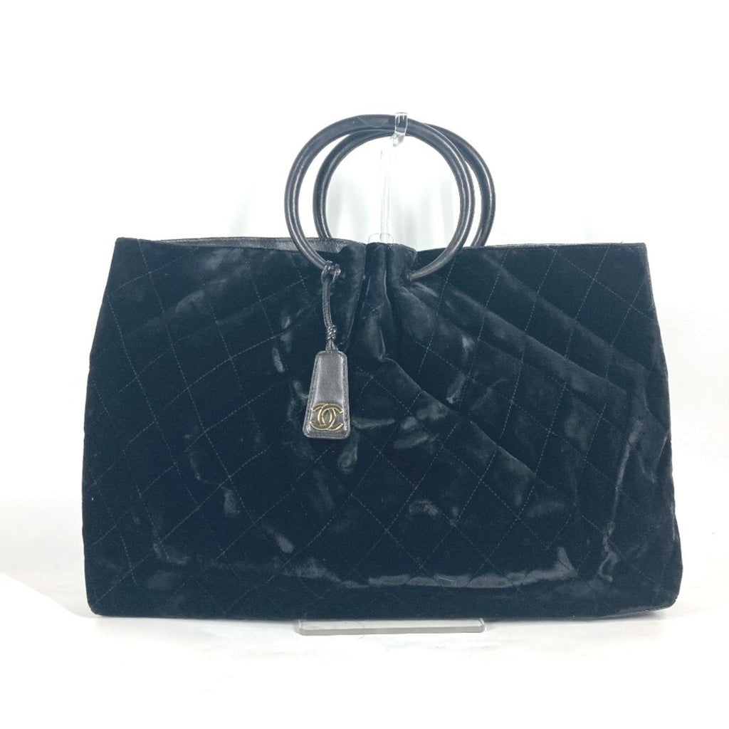 Chanel Black Leather Handbag Tote Bag