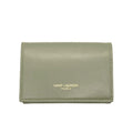 Saint Laurent Khaki Leather Wallet (Tri-Fold) (Pre-Owned)