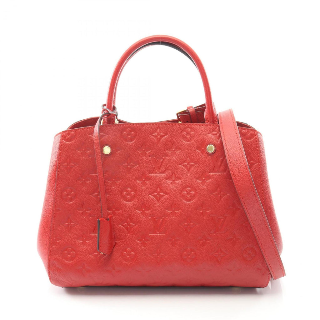 Louis Vuitton Red Color Monogram Empreinte Leather Handbag