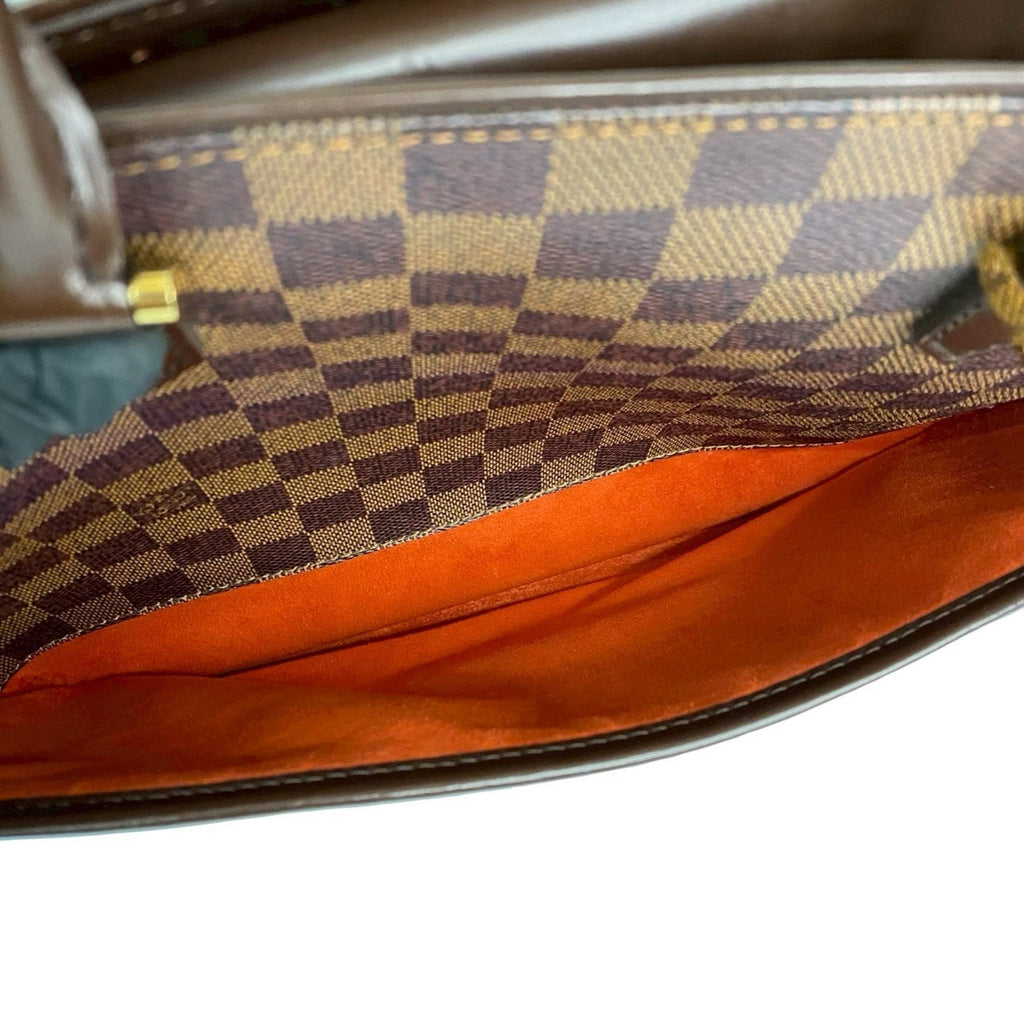 Louis Vuitton Brown Leather Pvc Boston Bag Handbag