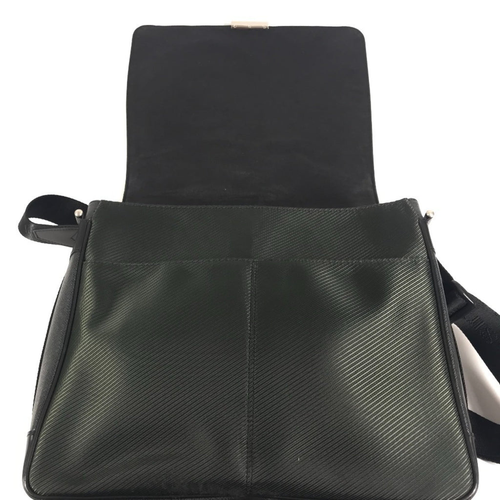 Louis Vuitton Black Khaki Taiga Leather Messenger Bag Shoulder Bag