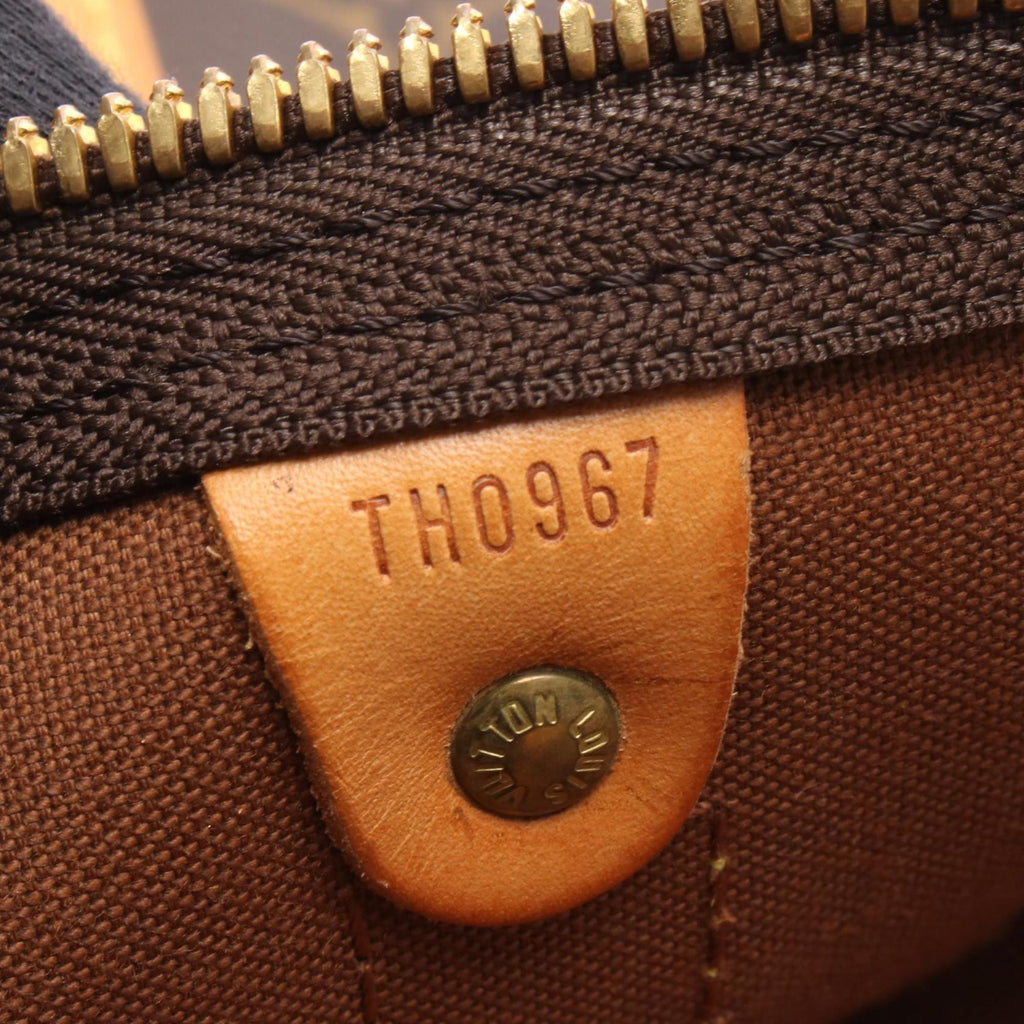 Louis Vuitton Brown Coated Canvas Leather Boston Bag Handbag