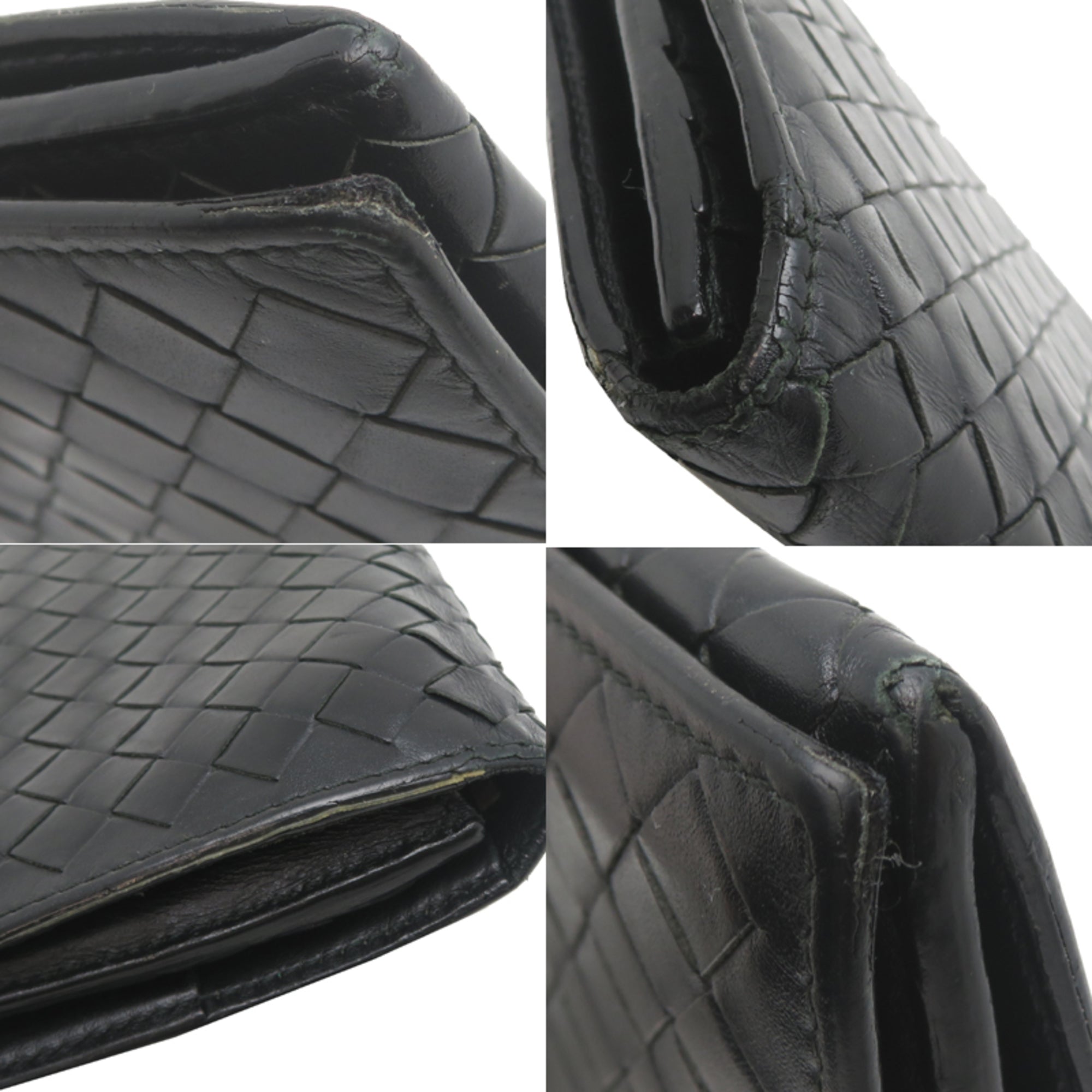 Bottega Veneta Black Leather Wallet (Bi-Fold)