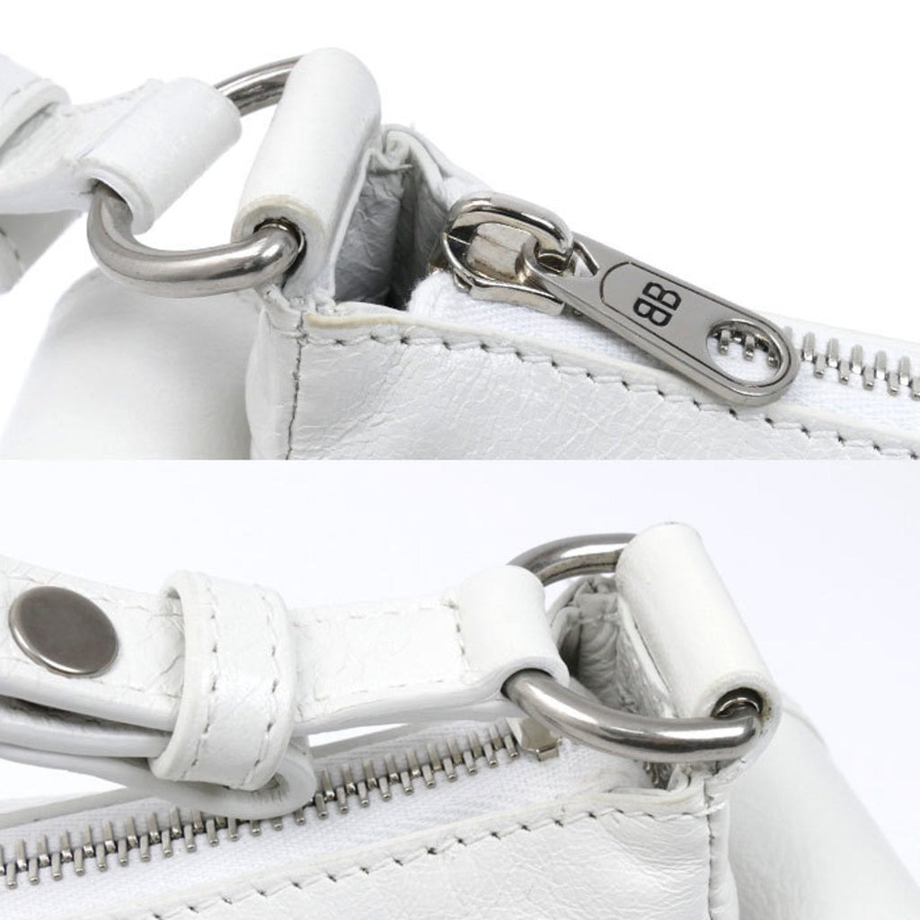 Balenciaga White Leather Shoulder