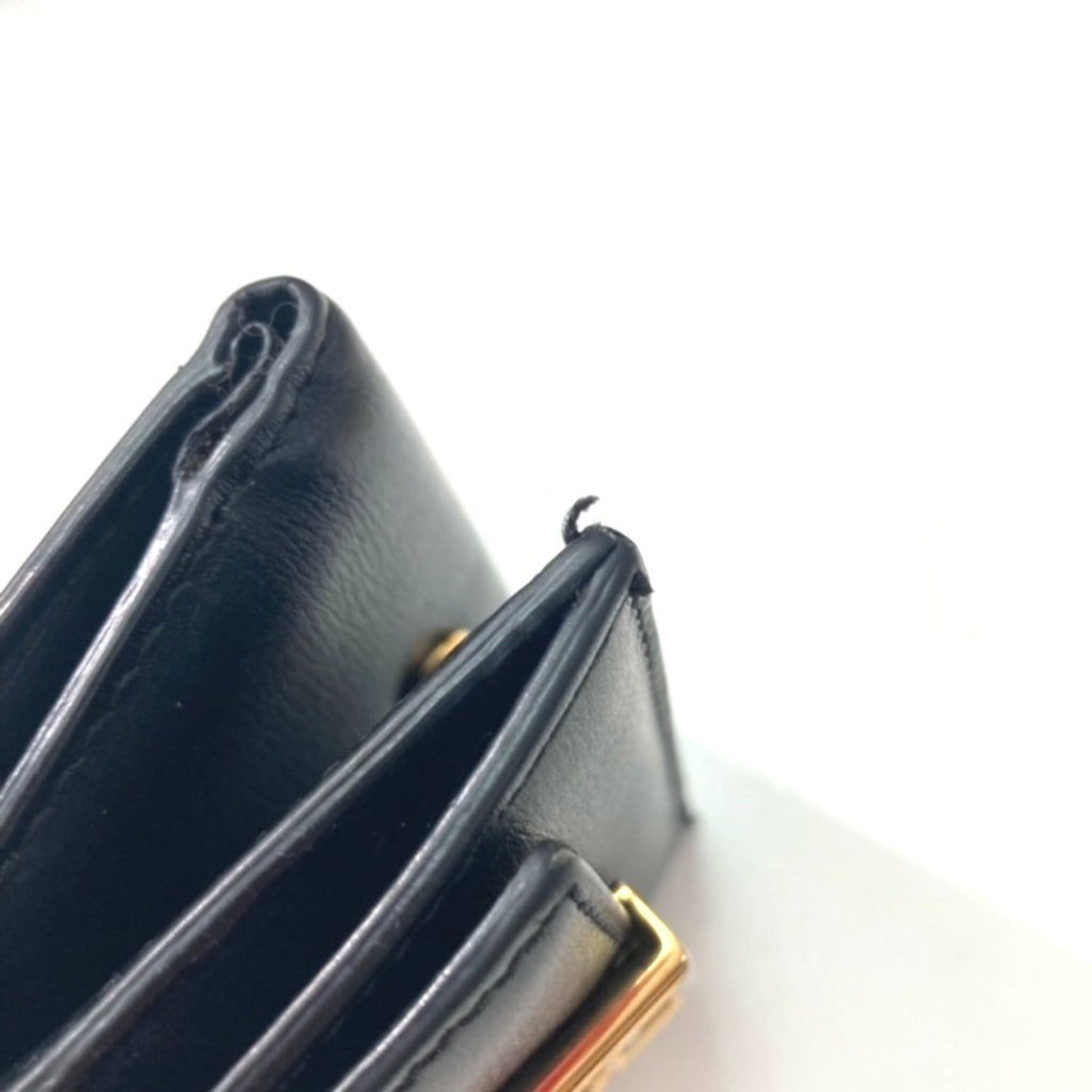 Fendi Black Leather Wallet (Tri-Fold)