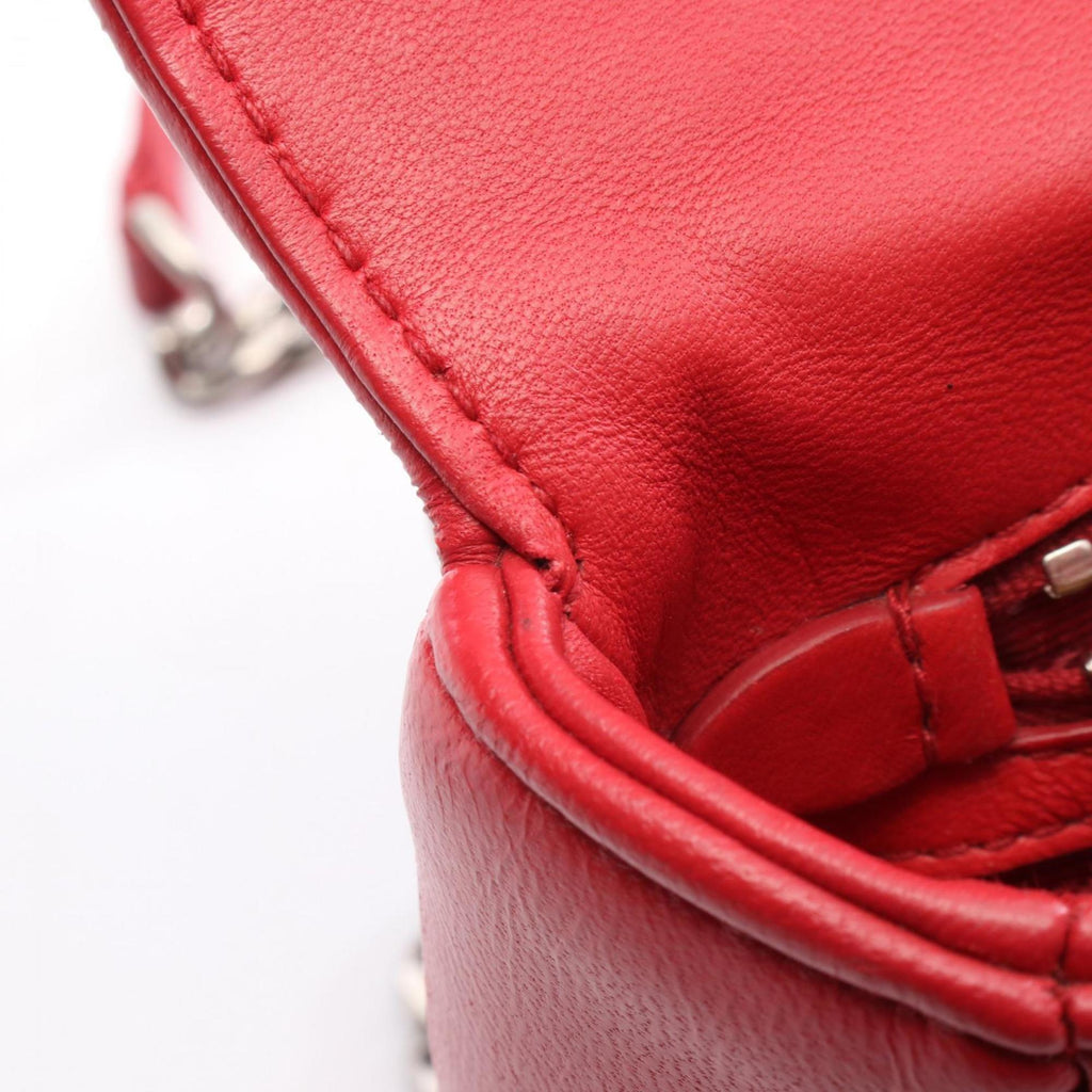 Prada Red Color Leather Shoulder Bag
