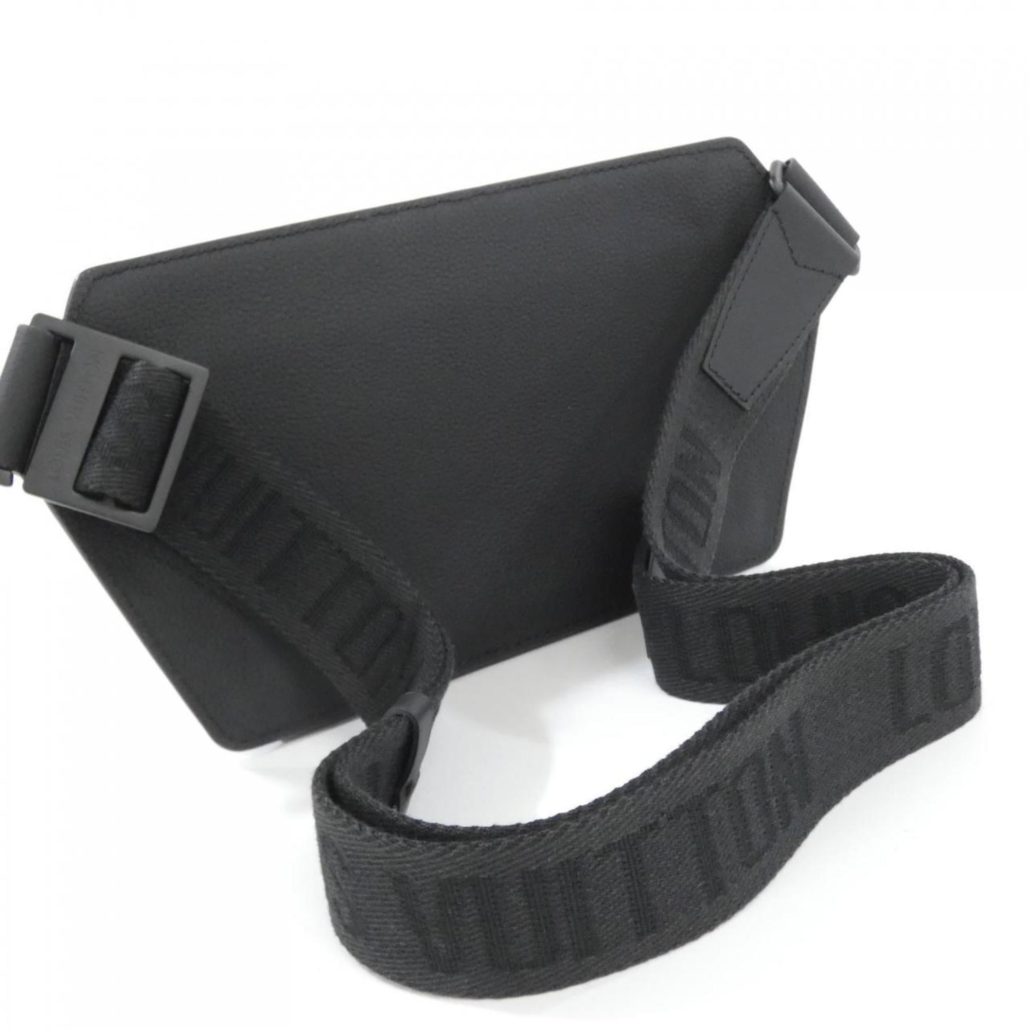 Louis Vuitton Black Leather Shoulder Bag