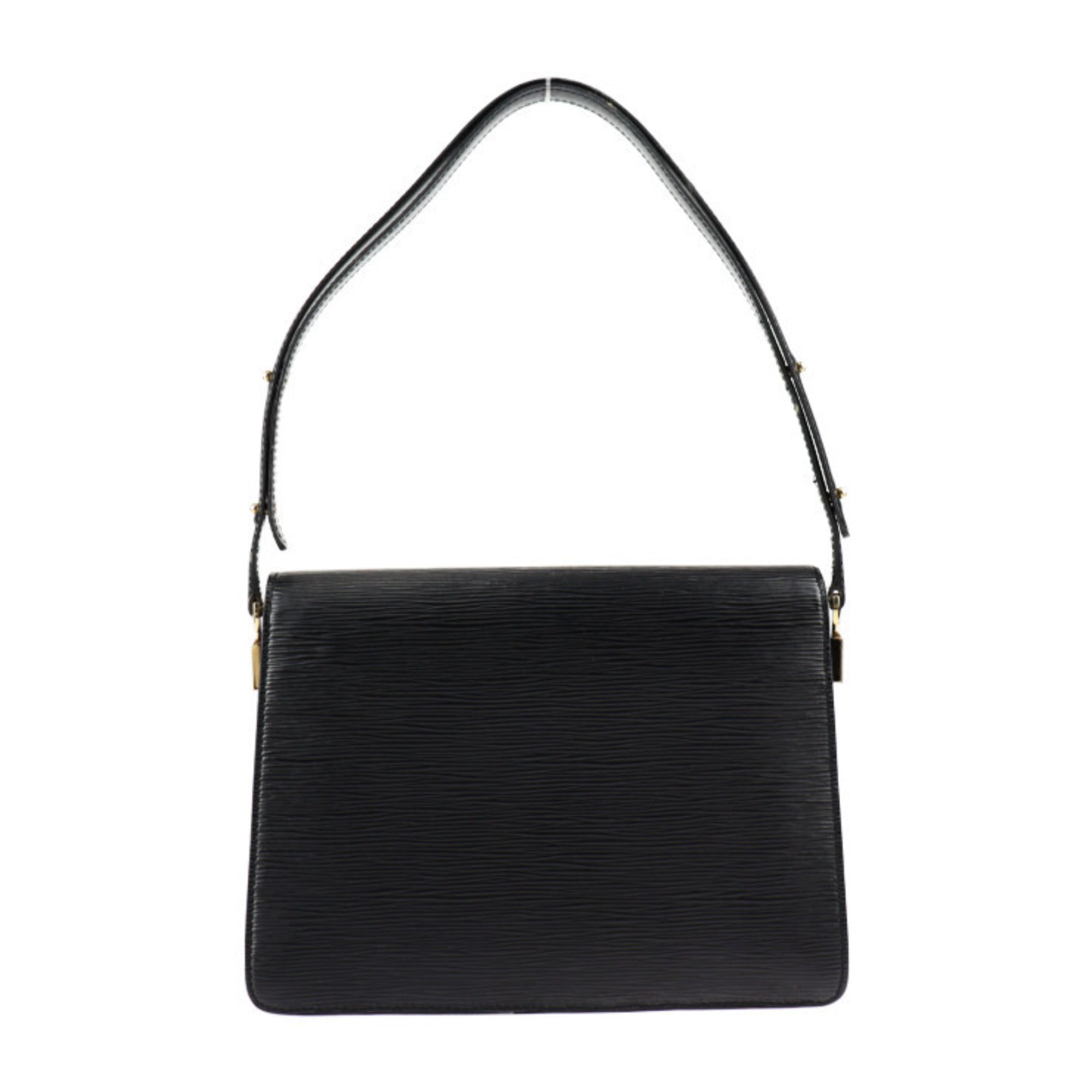 Louis Vuitton Black Epi Leather Handbag Shoulder Bag Tote Bag
