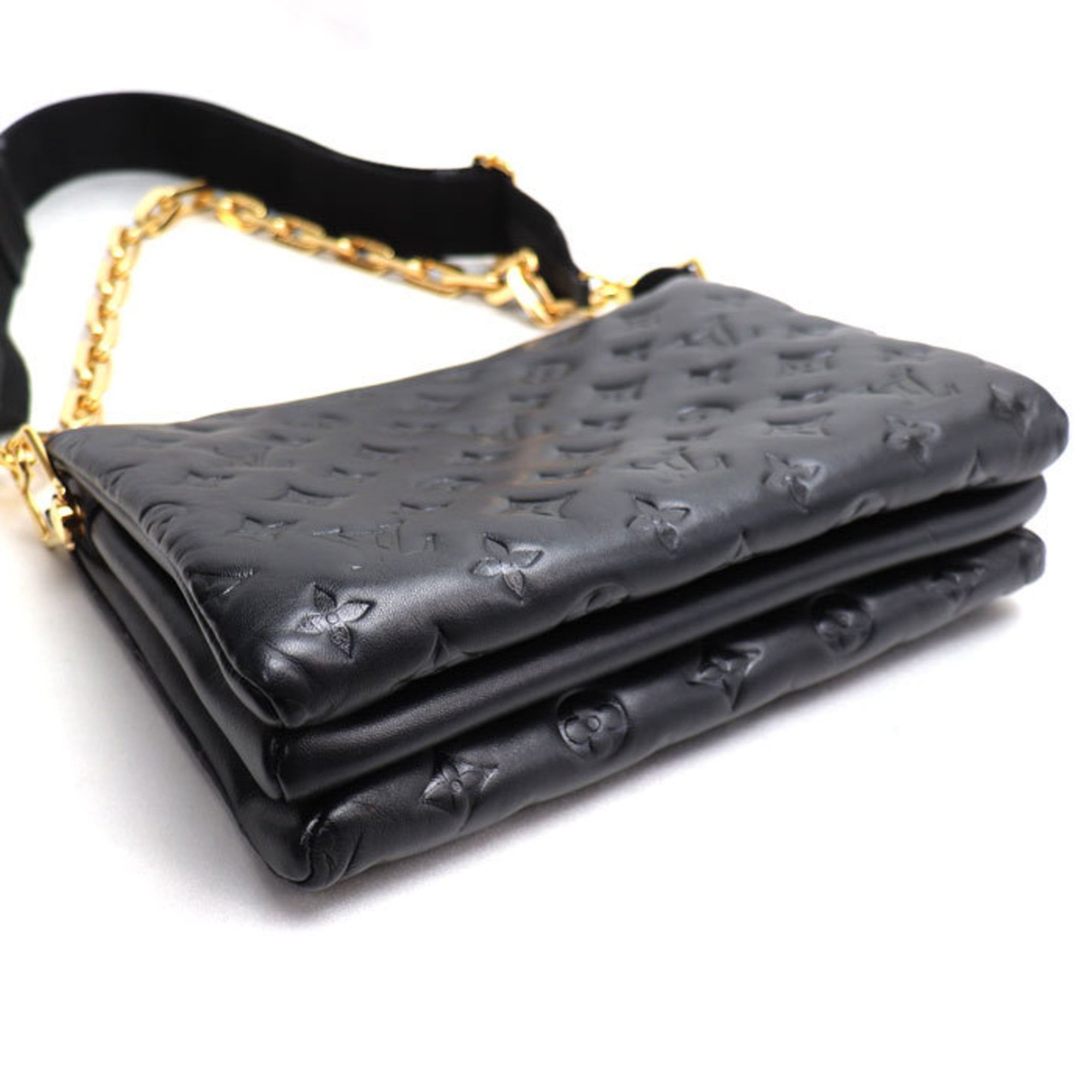 Louis Vuitton Black Leather Shoulder Bag