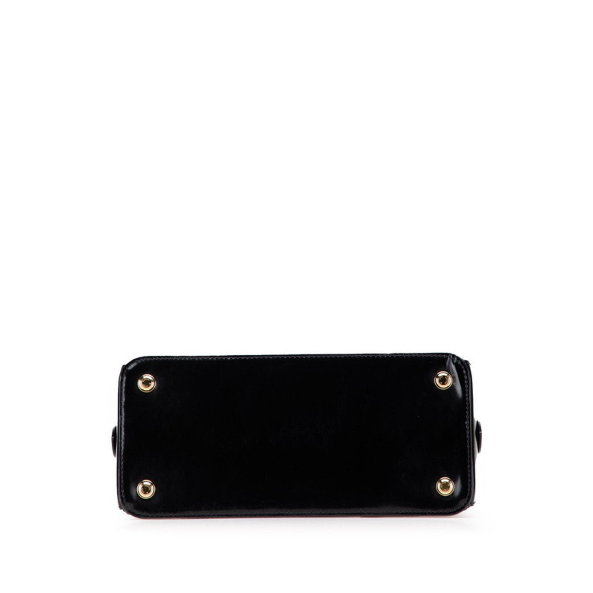 Louis Vuitton Black Leather Handbag Shoulder Bag