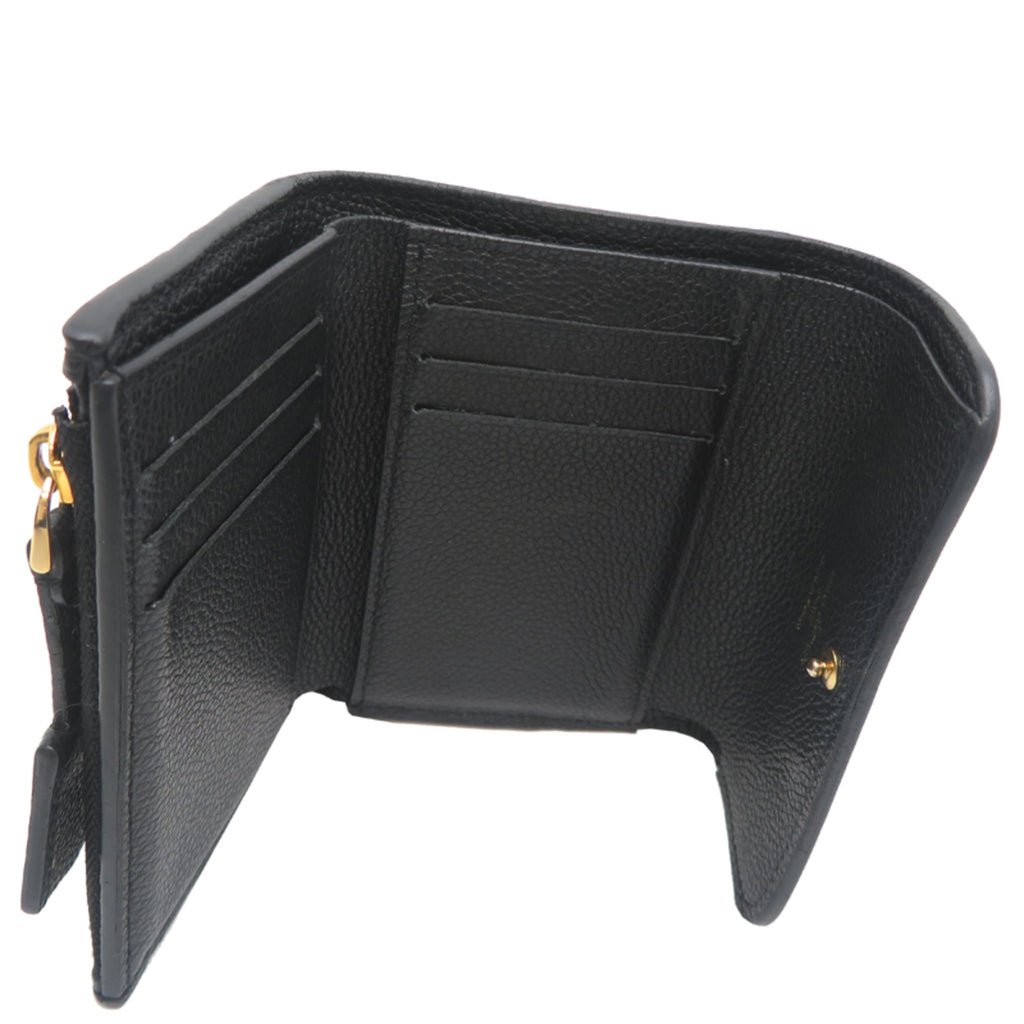 Louis Vuitton Black Noir Monogram Empreinte Wallet (Tri-Fold)