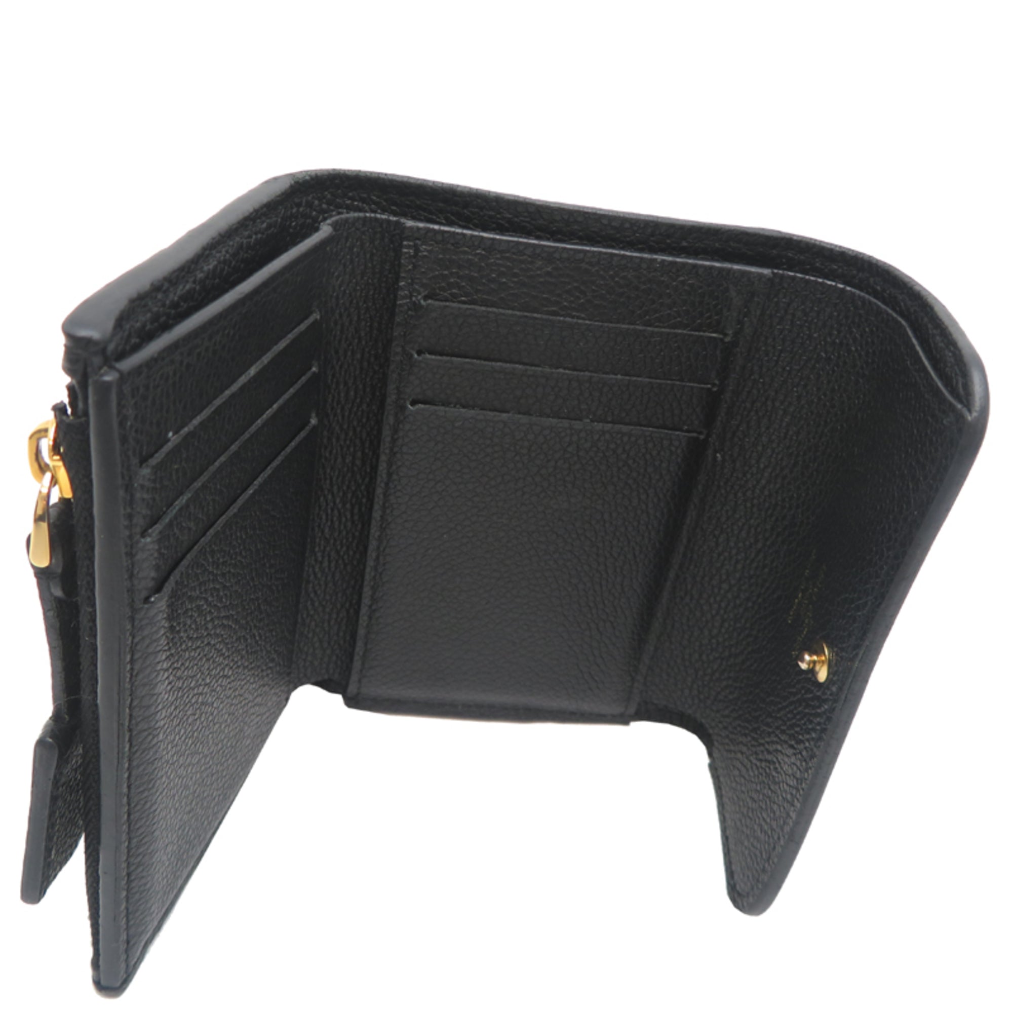 Louis Vuitton Black Noir Monogram Empreinte Wallet (Tri-Fold)