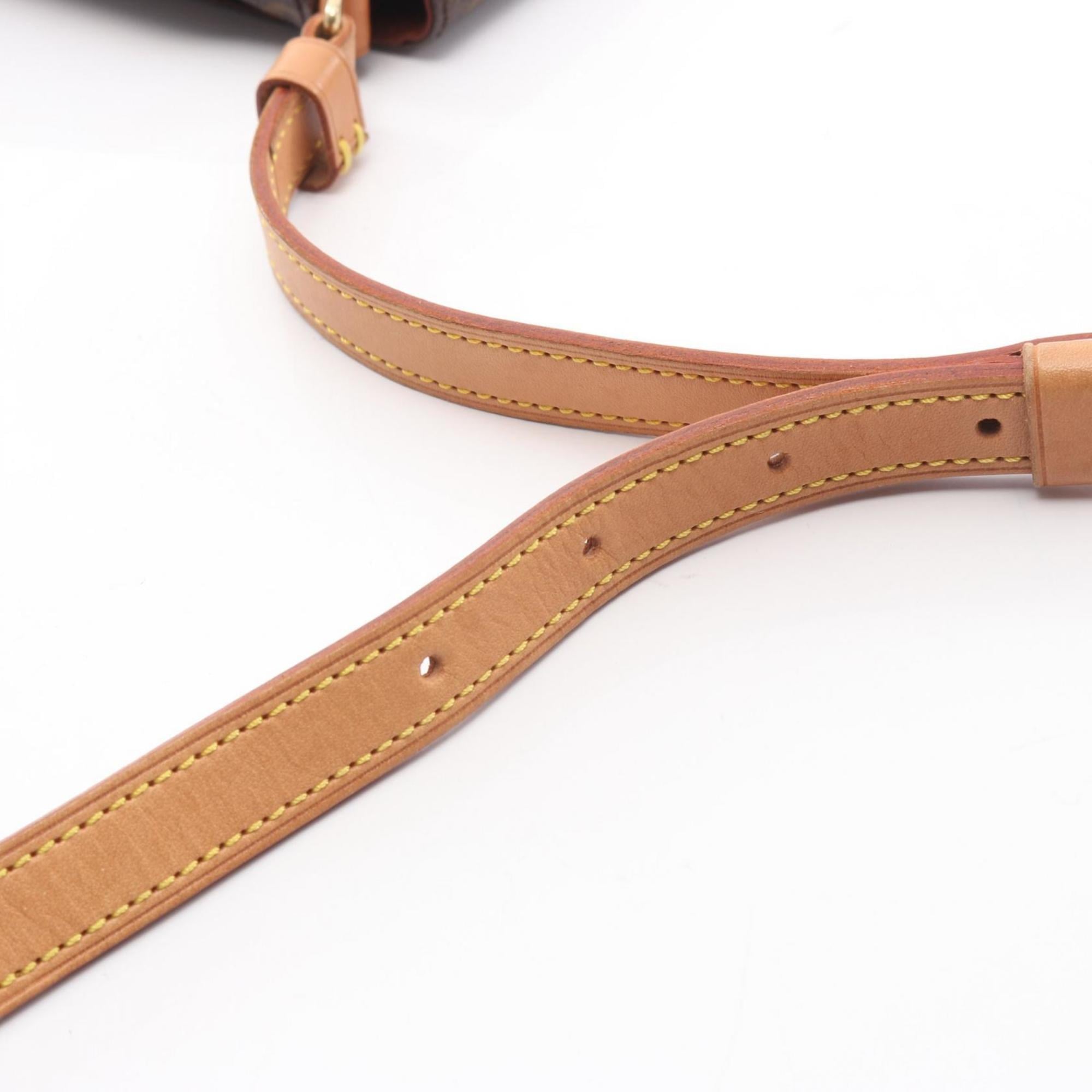 Louis Vuitton Brown Coated Canvas Leather Shoulder Bag