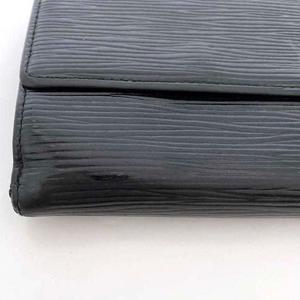 Louis Vuitton Black Noir Epi Leather Wallet (Tri-Fold)