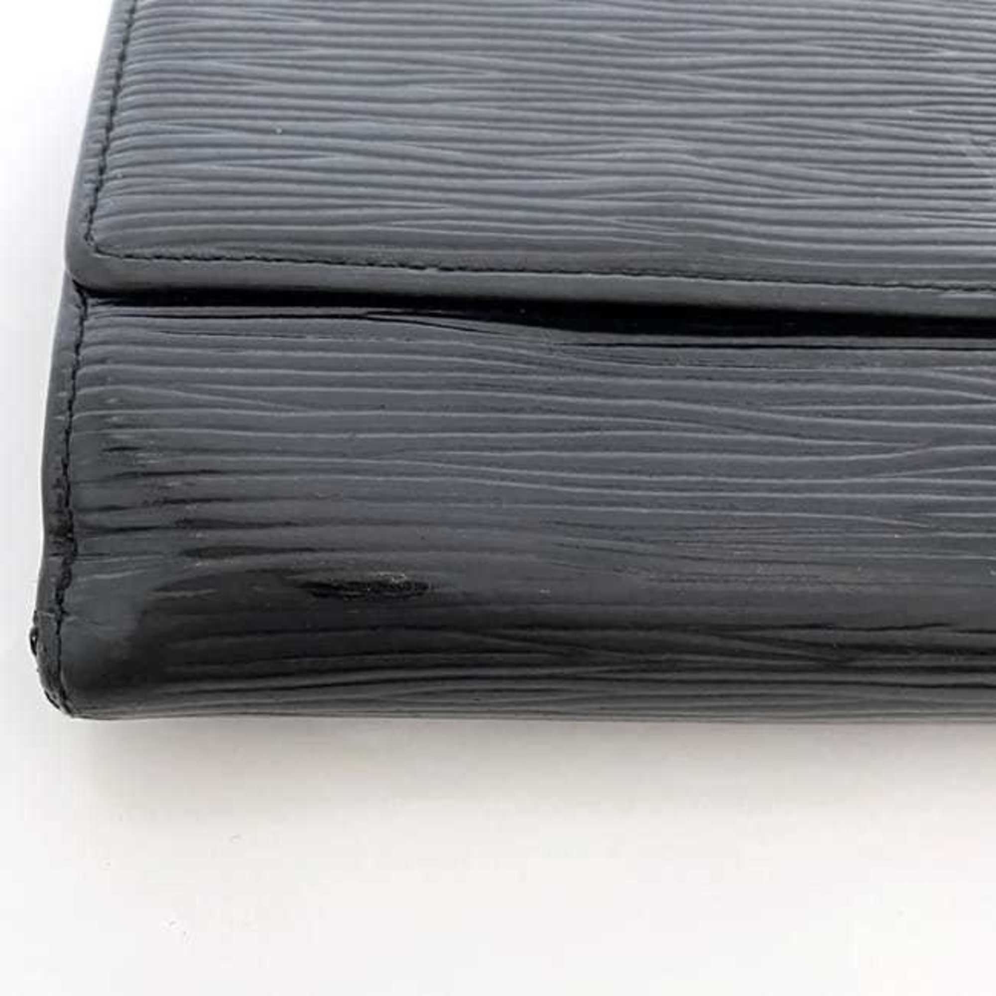 Louis Vuitton Black Noir Epi Leather Wallet (Tri-Fold)