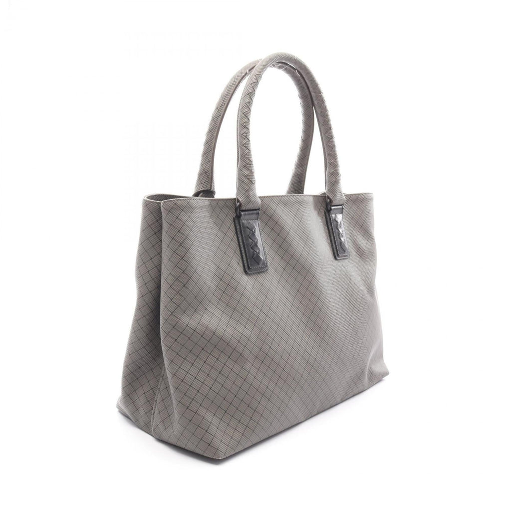 Bottega Veneta Gray Coated Canvas Leather Tote Bag