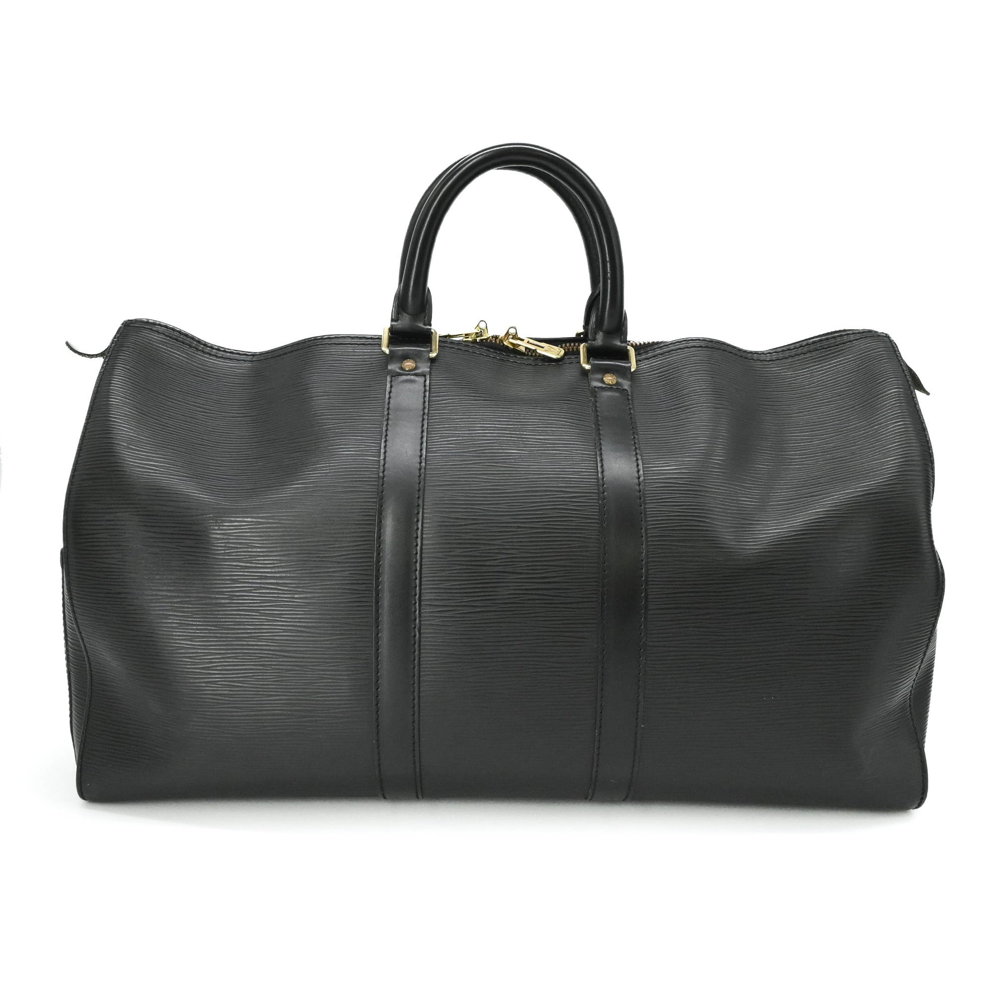 Louis Vuitton Black Epi Leather Boston Bag