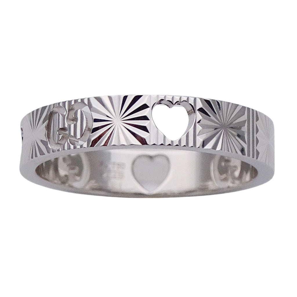 Gucci Icon White Gold White Gold (18K) Band Ring (Pre-Owned)