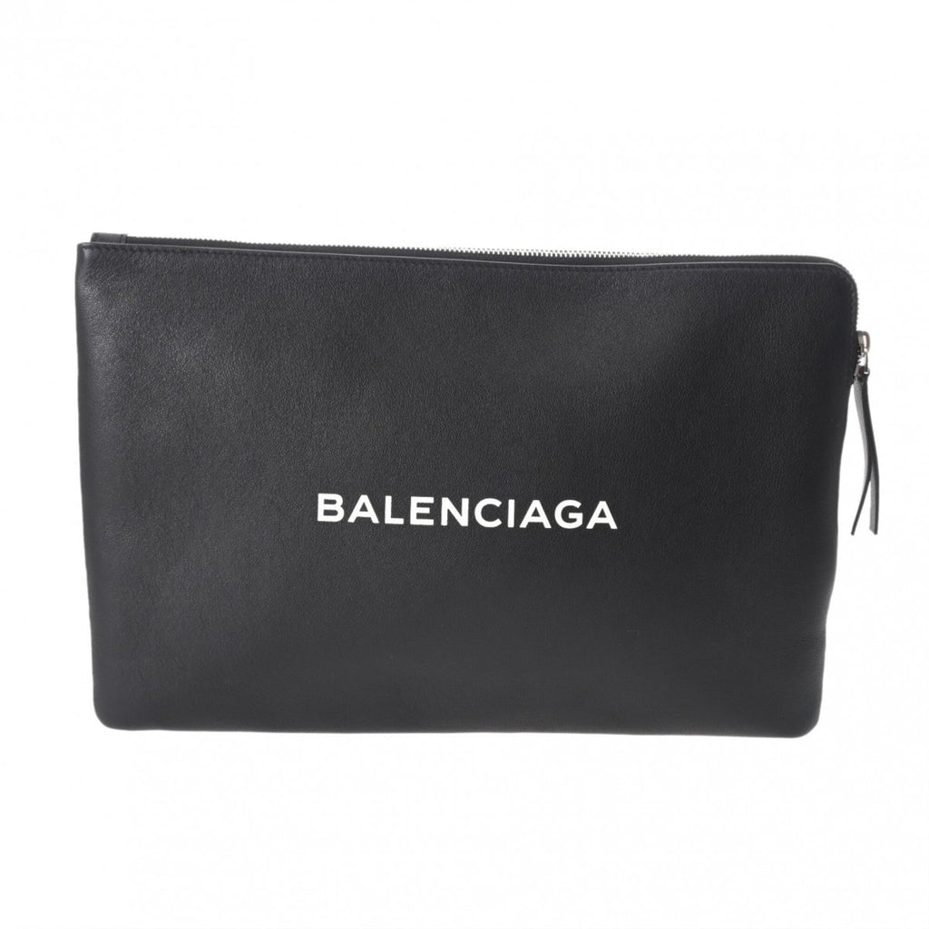Balenciaga Black Leather Pouch