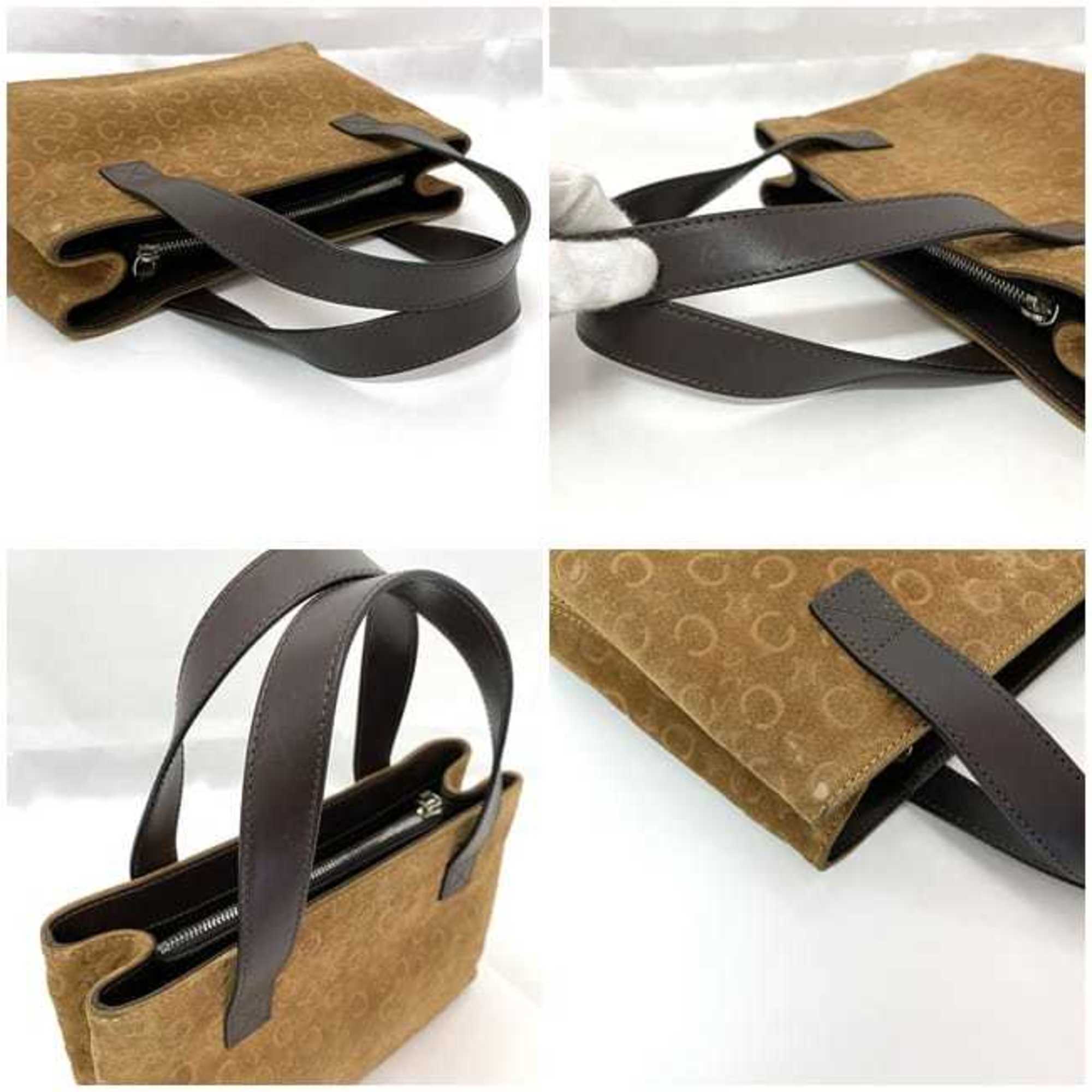 Celine Brown Suede Leather Handbag