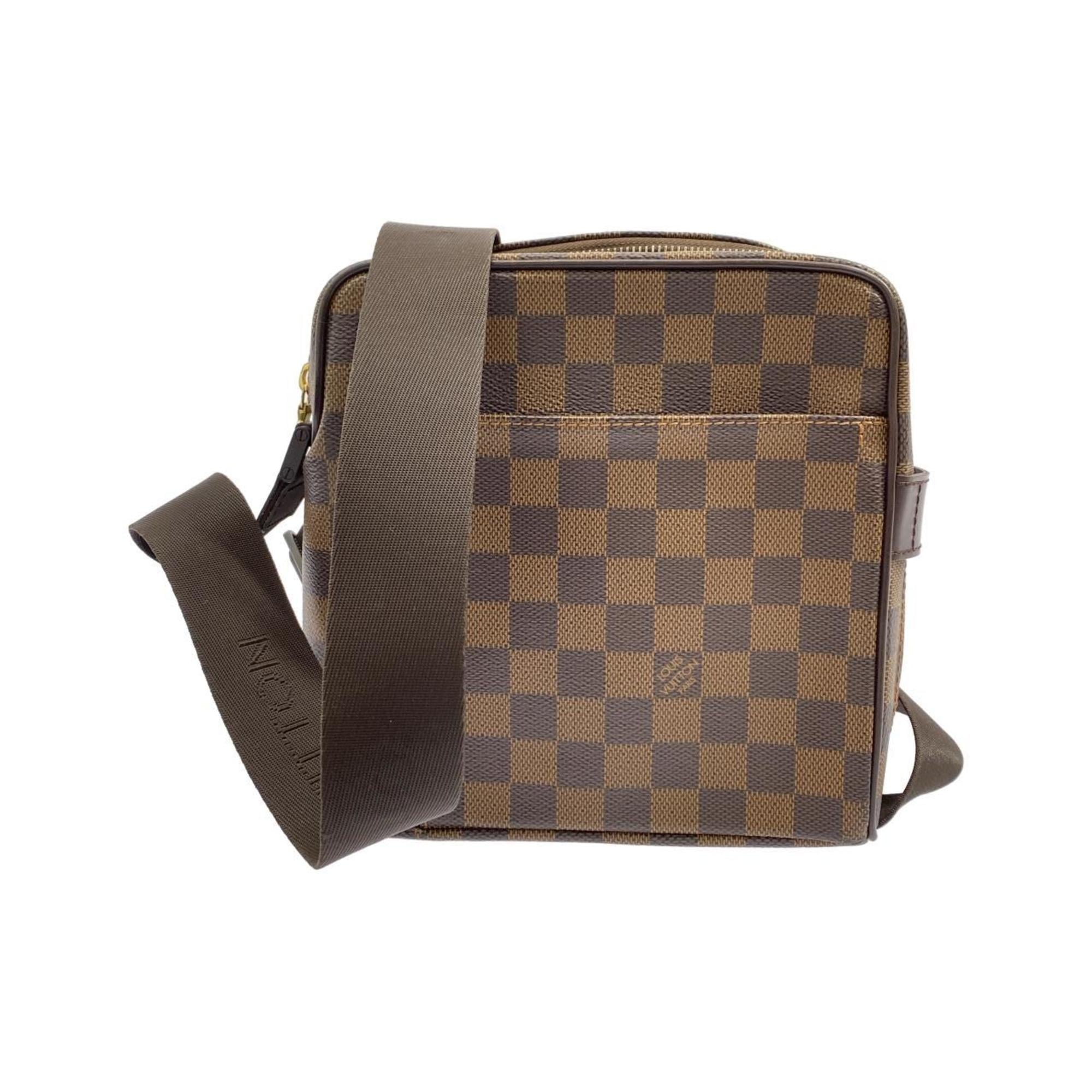 Louis Vuitton Brown Coated Canvas Shoulder Bag