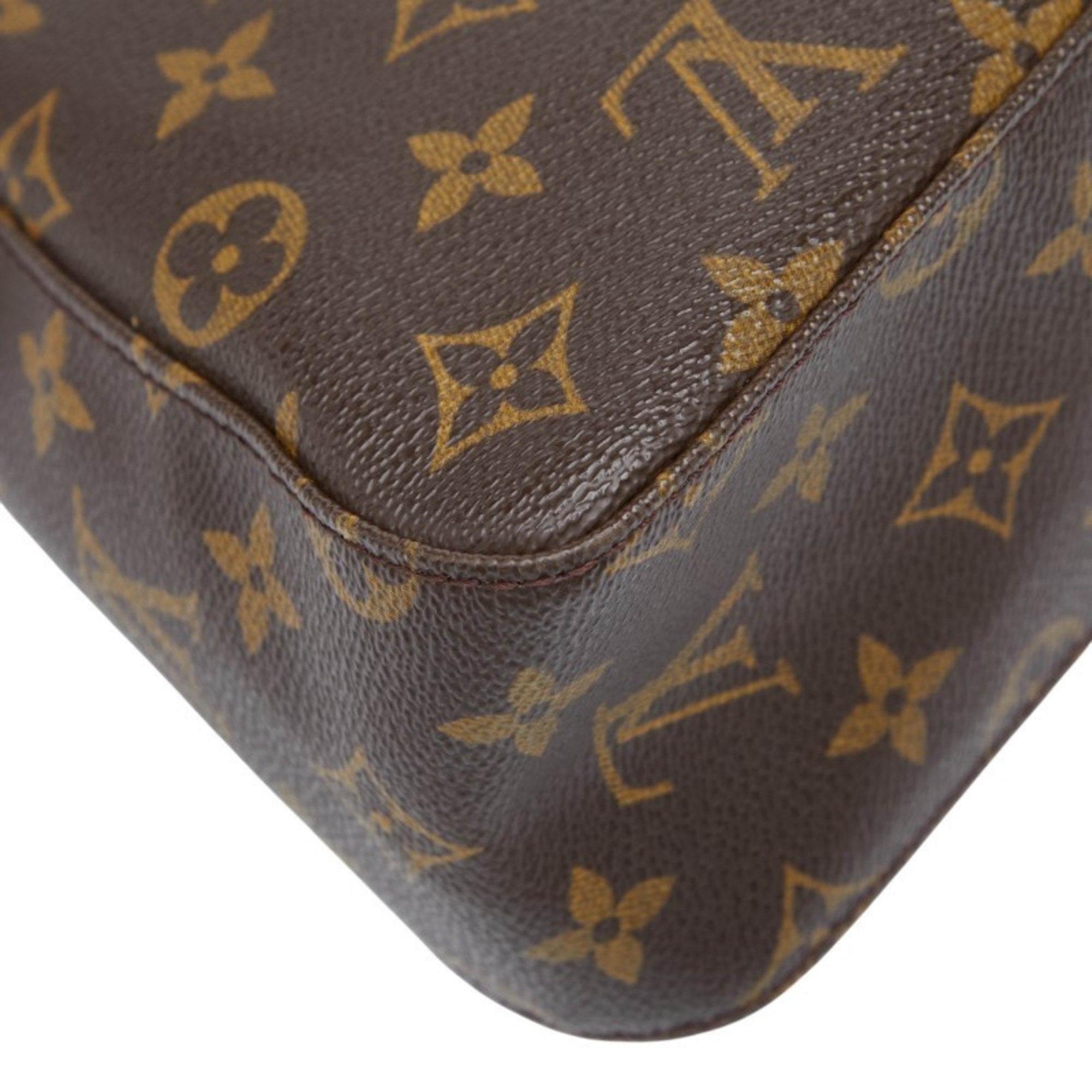 Louis Vuitton Brown Pvc Leather Handbag Shoulder Bag