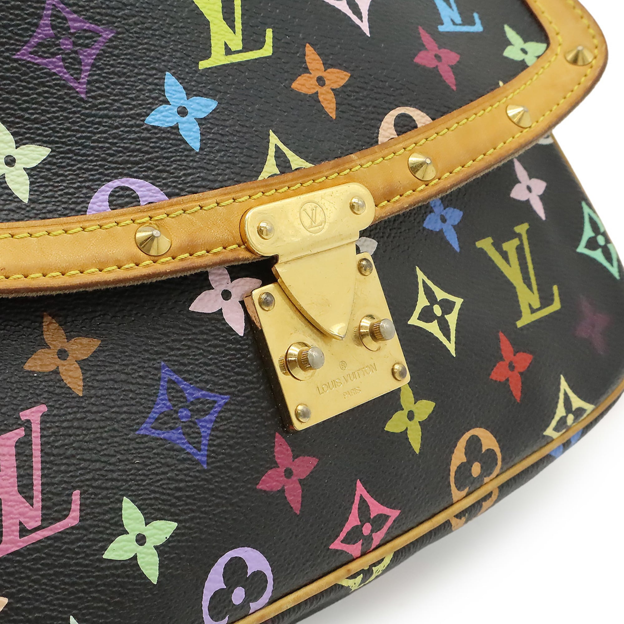 Louis Vuitton Black Monogram Multi-Color Noir Monogram Multicolore Pochette Shoulder Bag