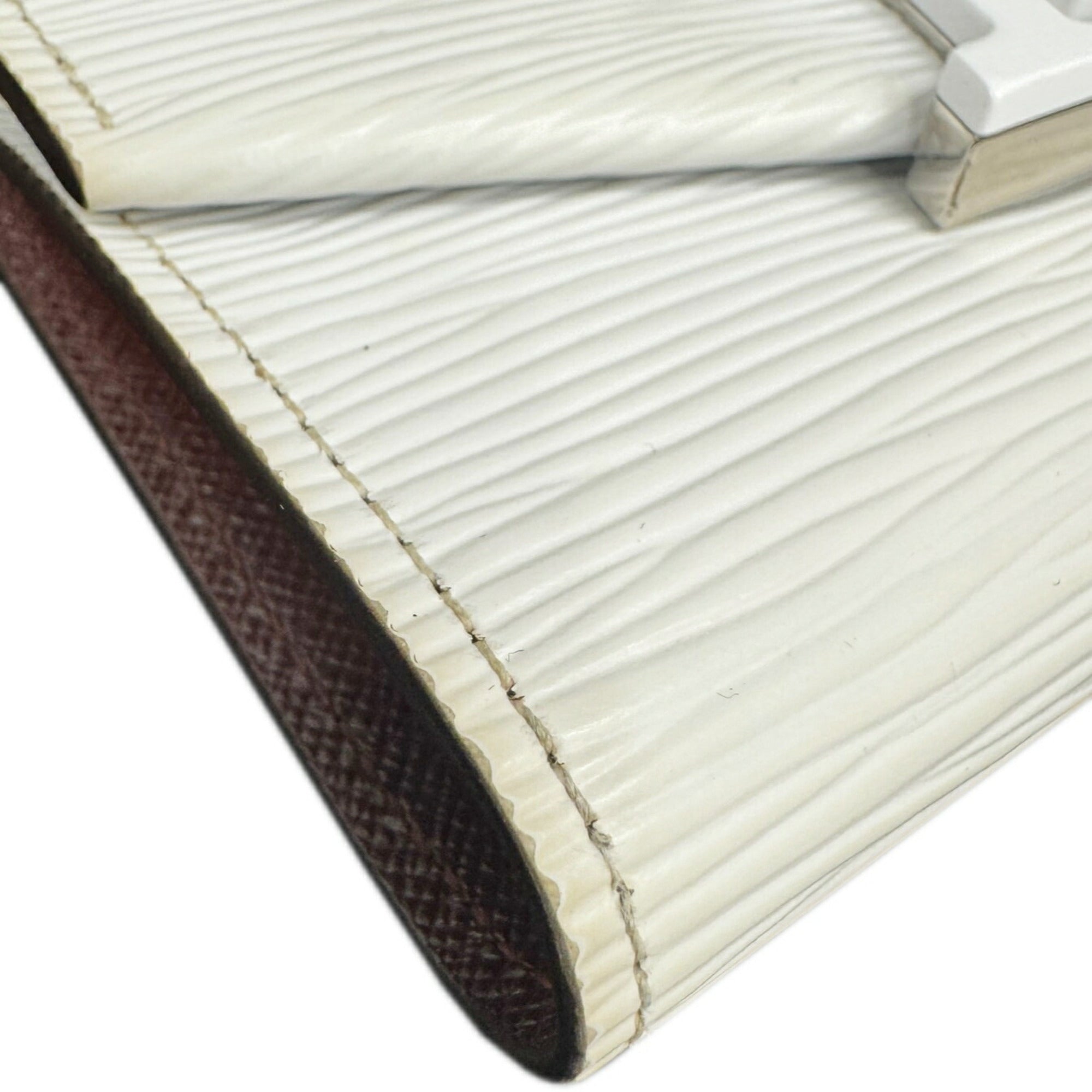 Louis Vuitton White Epi Leather Coin Purse/Coin Case