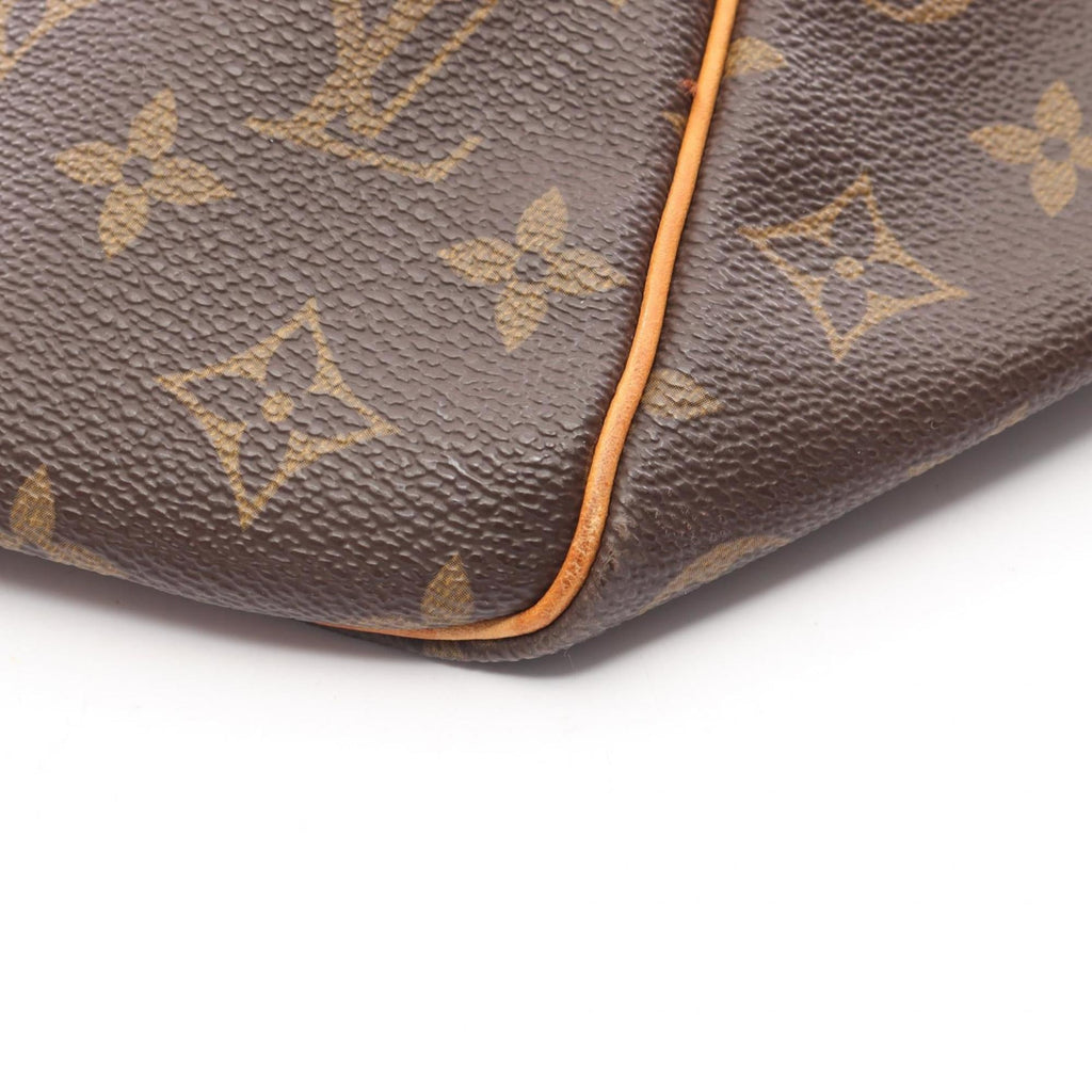 Louis Vuitton Brown Monogram Coated Canvas Leather Boston Bag