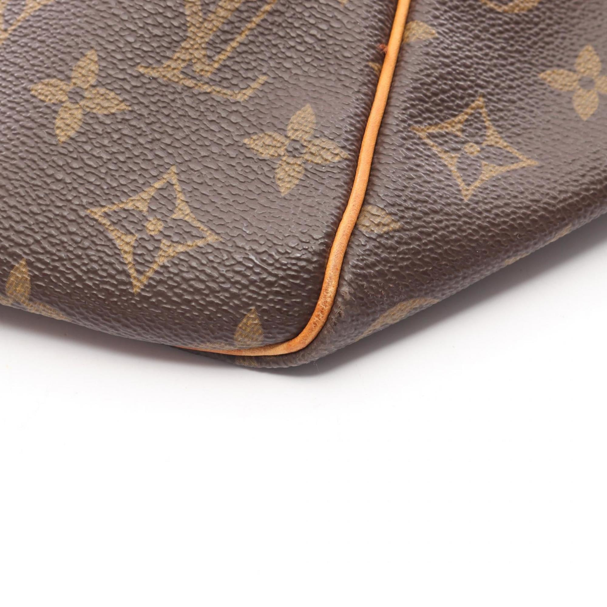 Louis Vuitton Brown Monogram Coated Canvas Leather Boston Bag