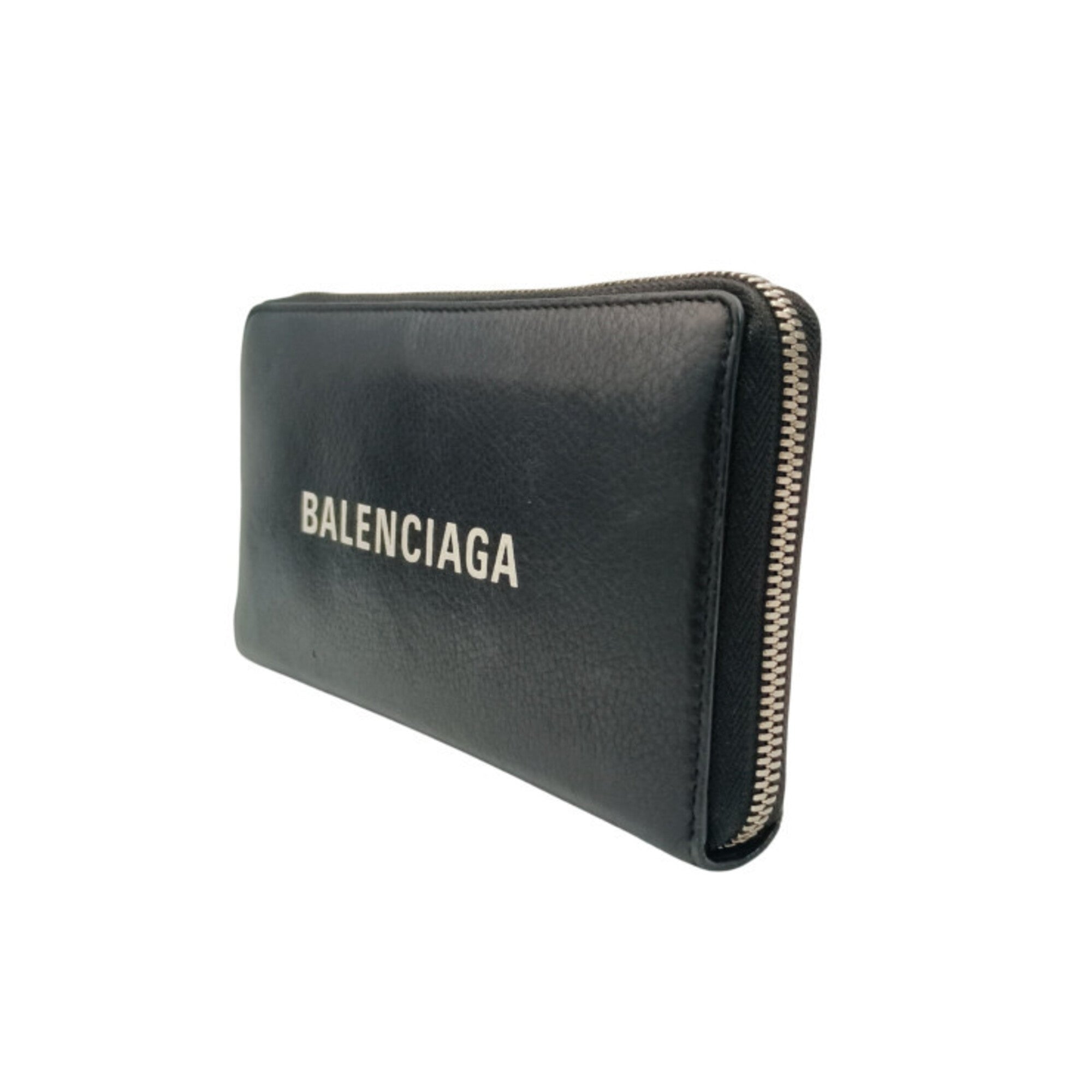 Balenciaga Black Leather Long Wallet (Bi-Fold)