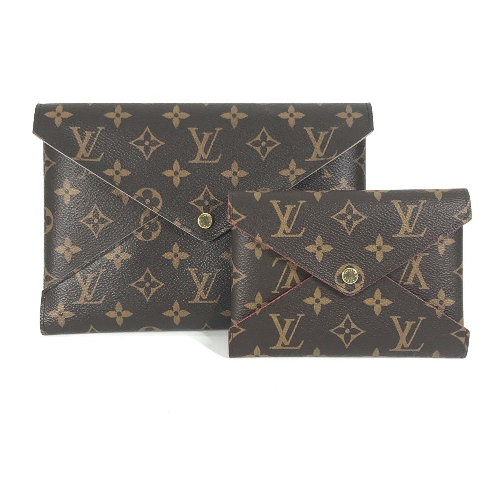 Louis Vuitton Brown Monogram Canvas Clutch Bag Pochette Pouch