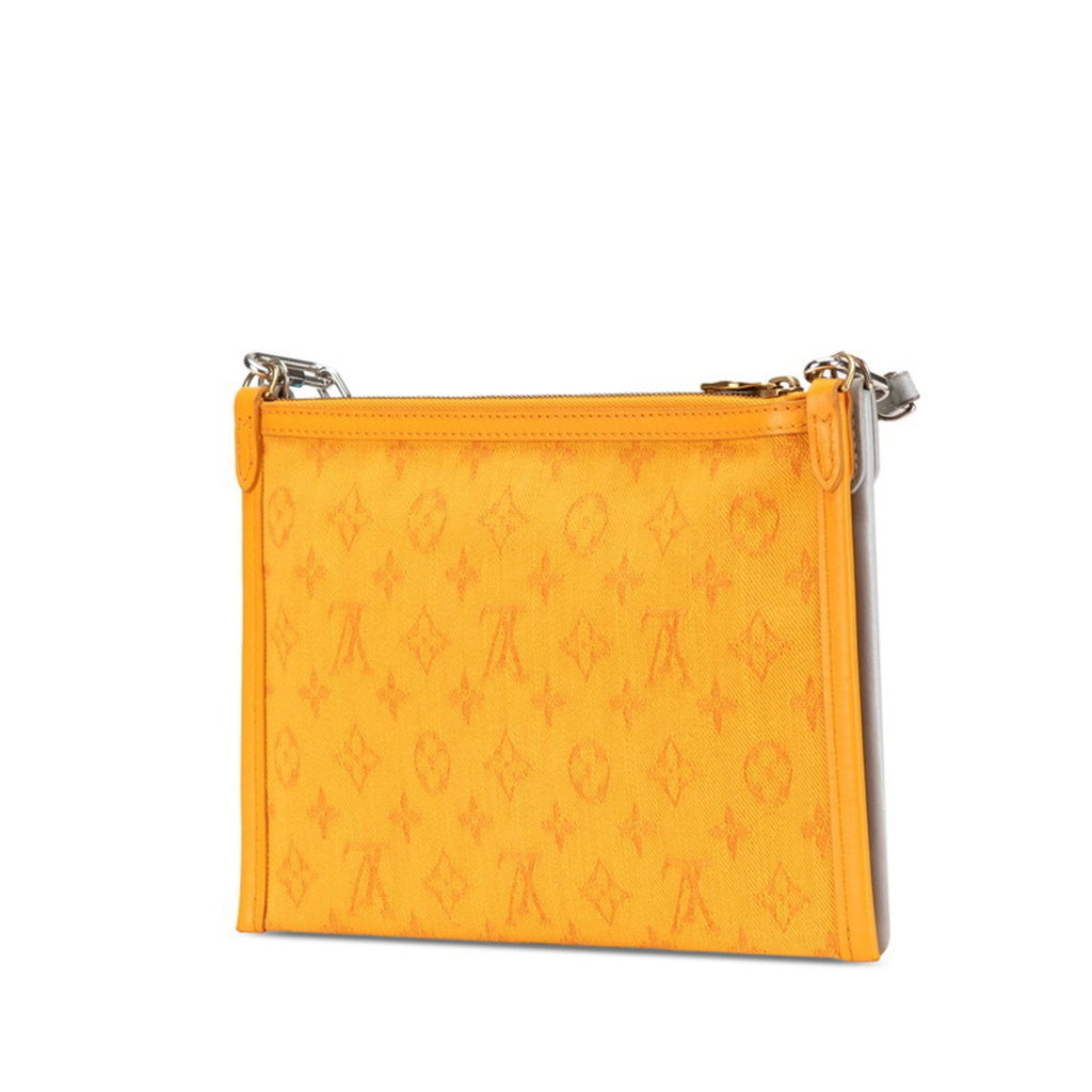 Louis Vuitton Gray Orange Pvc Canvas Shoulder Bag