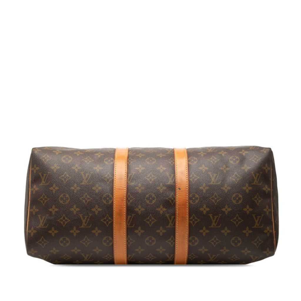 Louis Vuitton Brown Pvc Leather Boston Bag Handbag